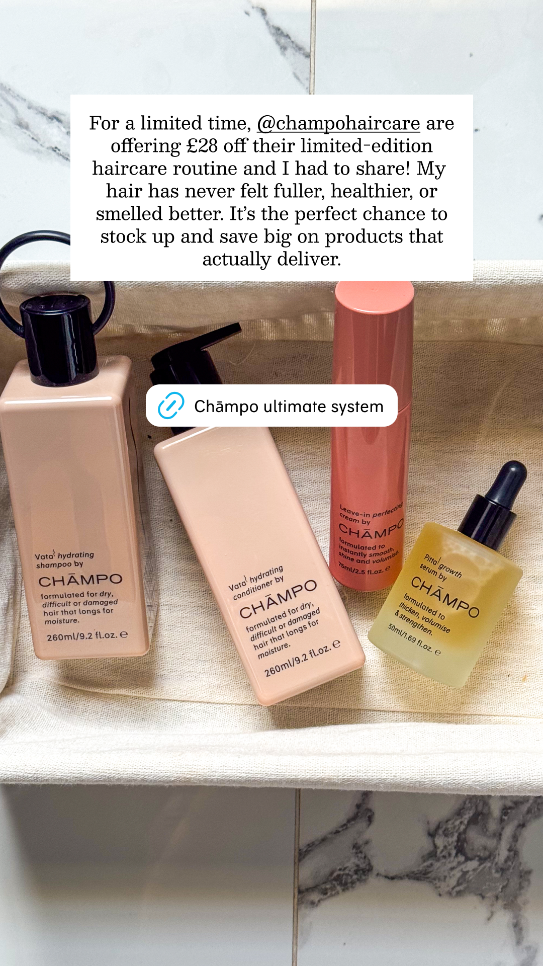 Chāmpo Haircare Facebook ad