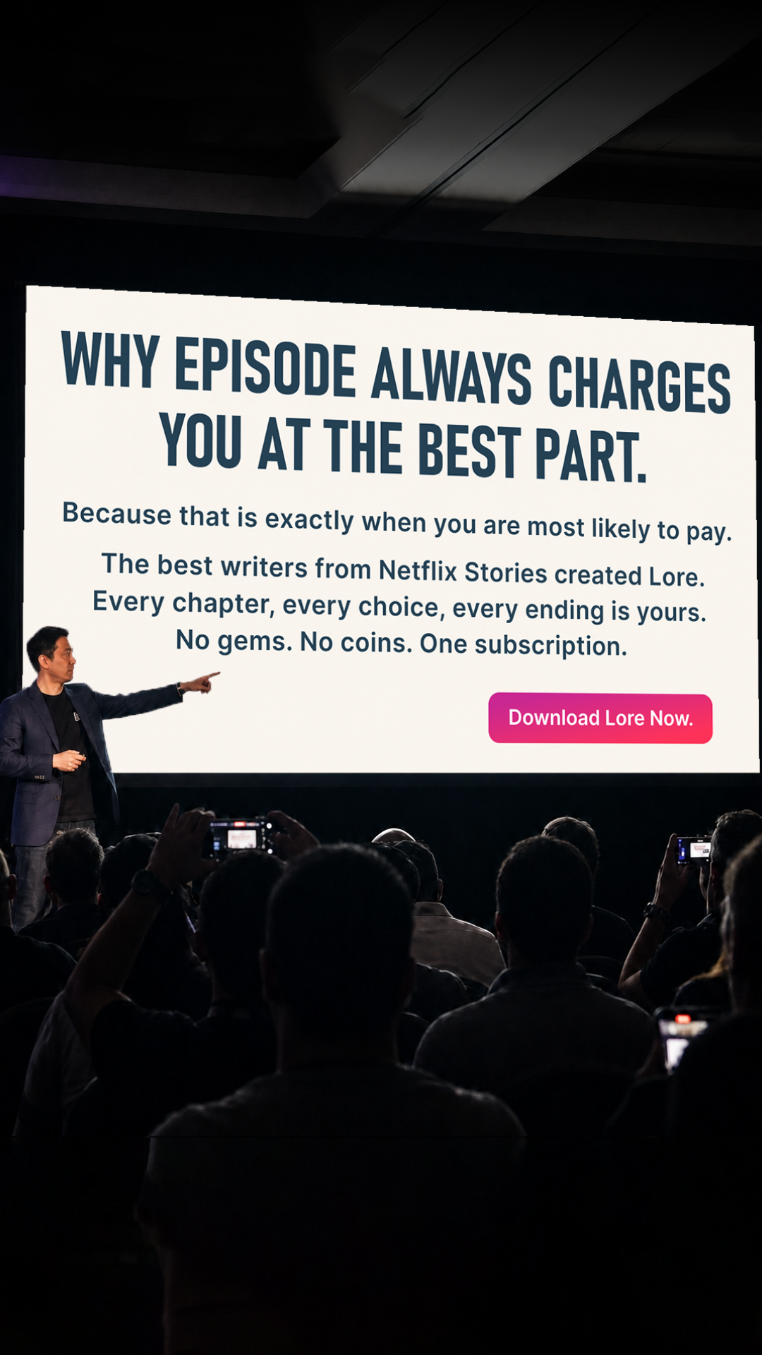 Lore: Interactive Stories Facebook ad