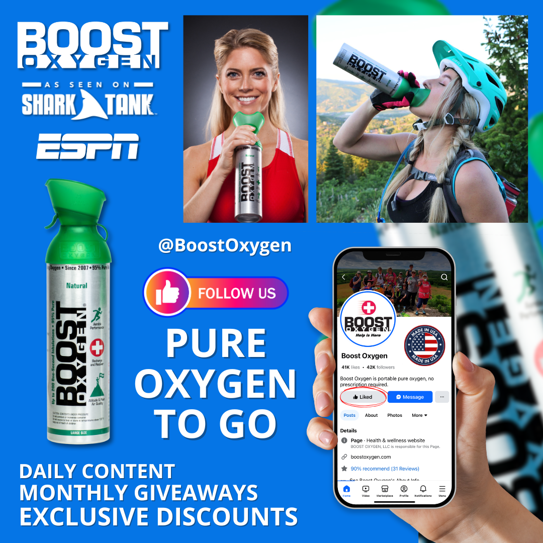 Boost Oxygen Facebook ad: Hit the THUMBS UP button below to follow…
