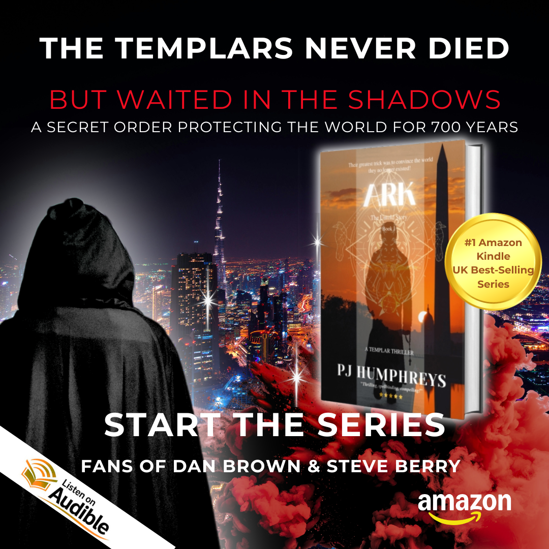 PJ Humphreys Books Facebook ad: A Modern-Day Templar Thriller Series
