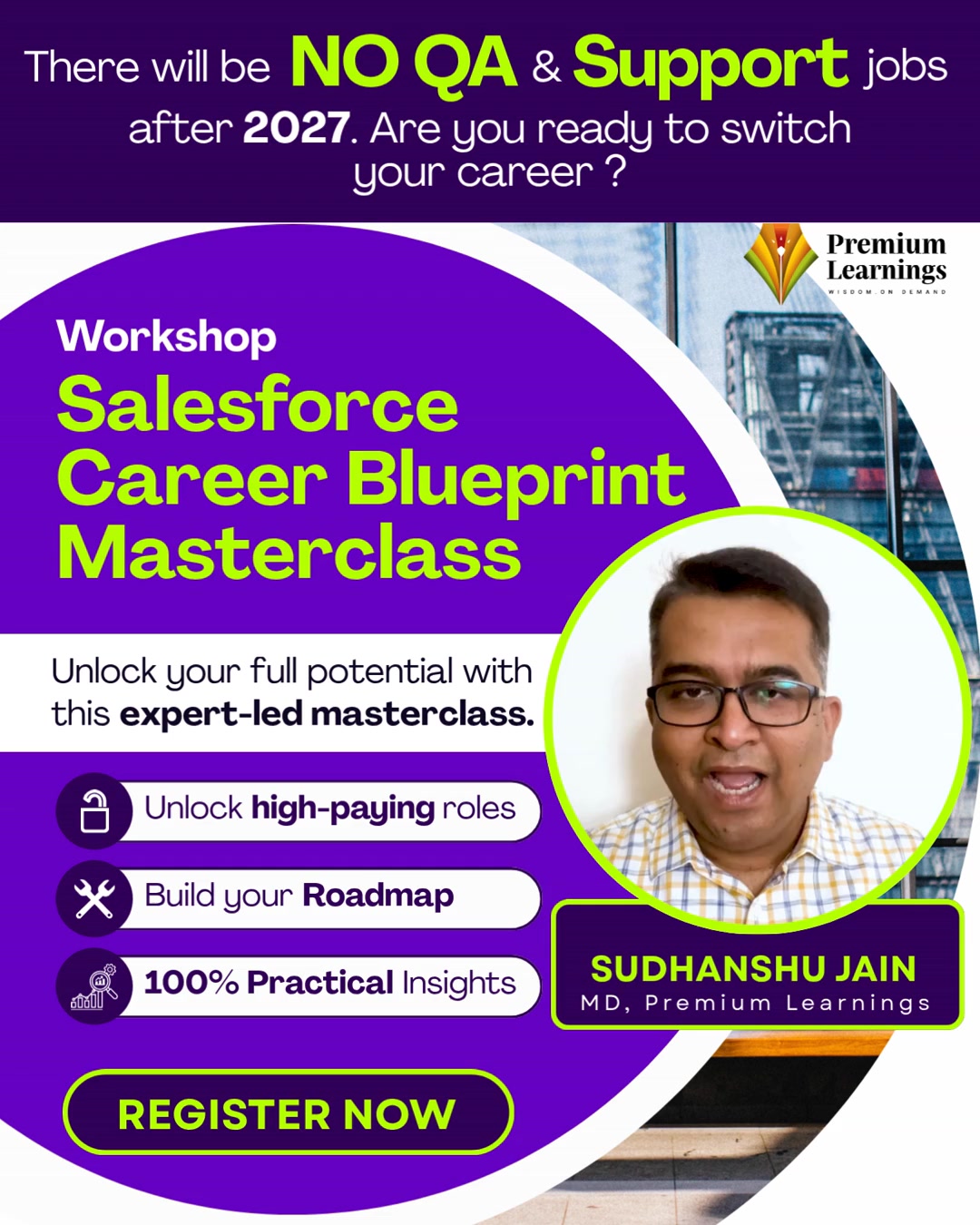 Premium Learning Systems Facebook ad: Launch Your Salesforce Career Today