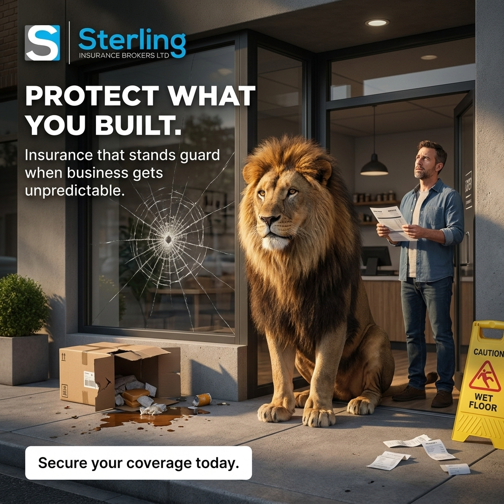 Sterling Insurance Brokers Ltd. Facebook ad: Get the protection your business deserves.