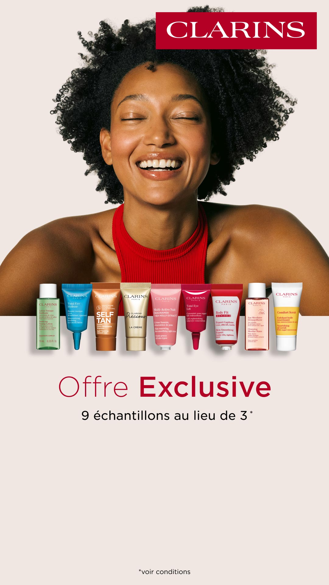 Clarins Facebook ad: Votre cadeau