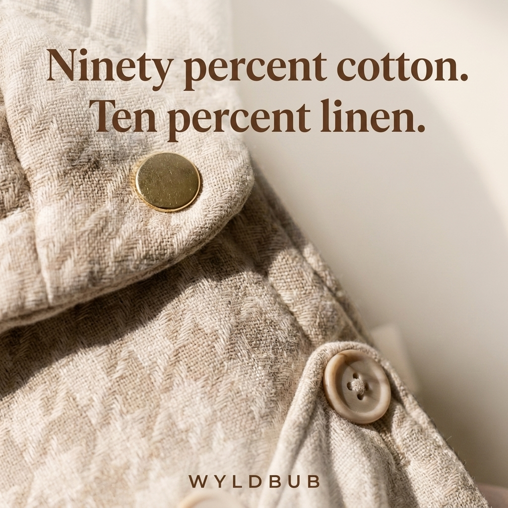 Wyld Bub Facebook ad: Ninety percent cotton.