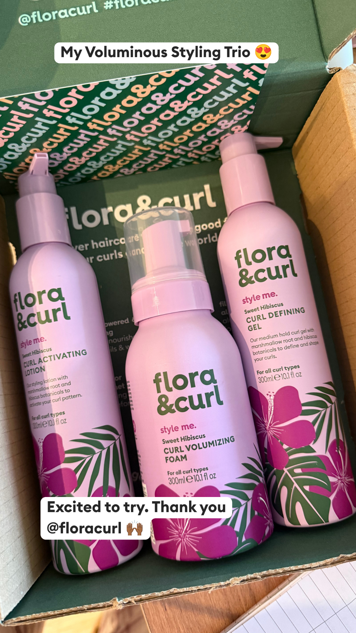 Flora & Curl Haircare Facebook ad: Make Your Definition Last