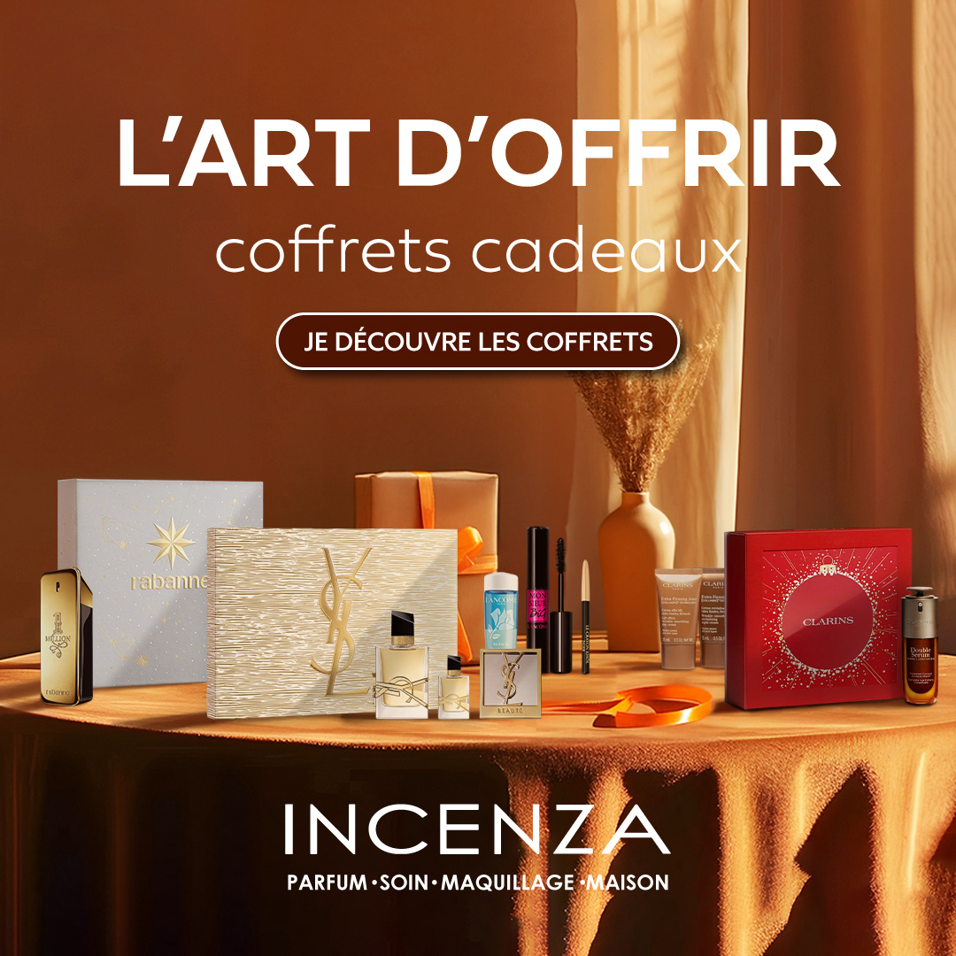 Incenza.com Facebook ad: Découvrez nos coffrets cadeaux des plus grandes marques…