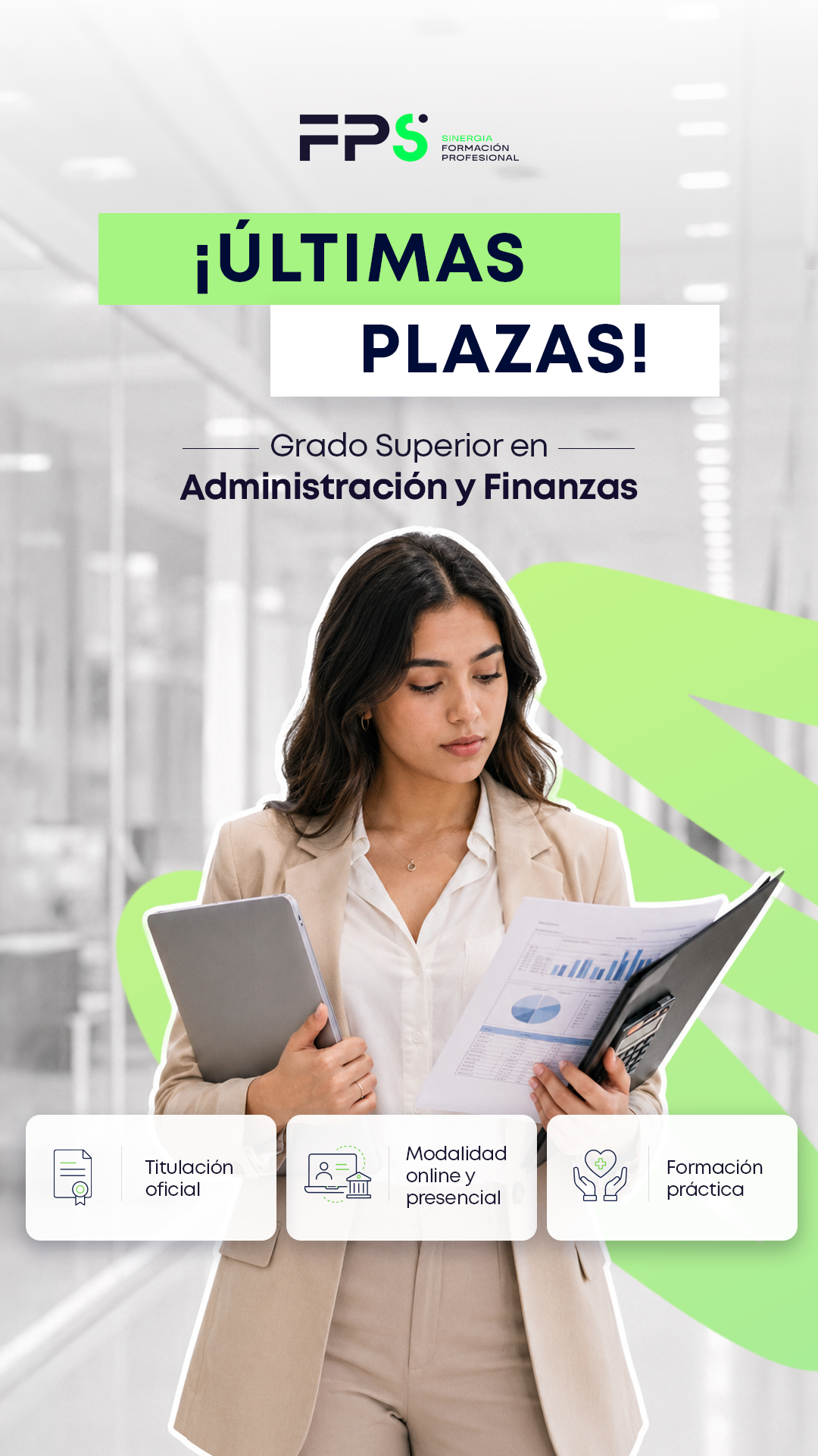 Sinergia FP Facebook ad: 【Técnico Superior en Administración y Finanzas en Madrid 】
