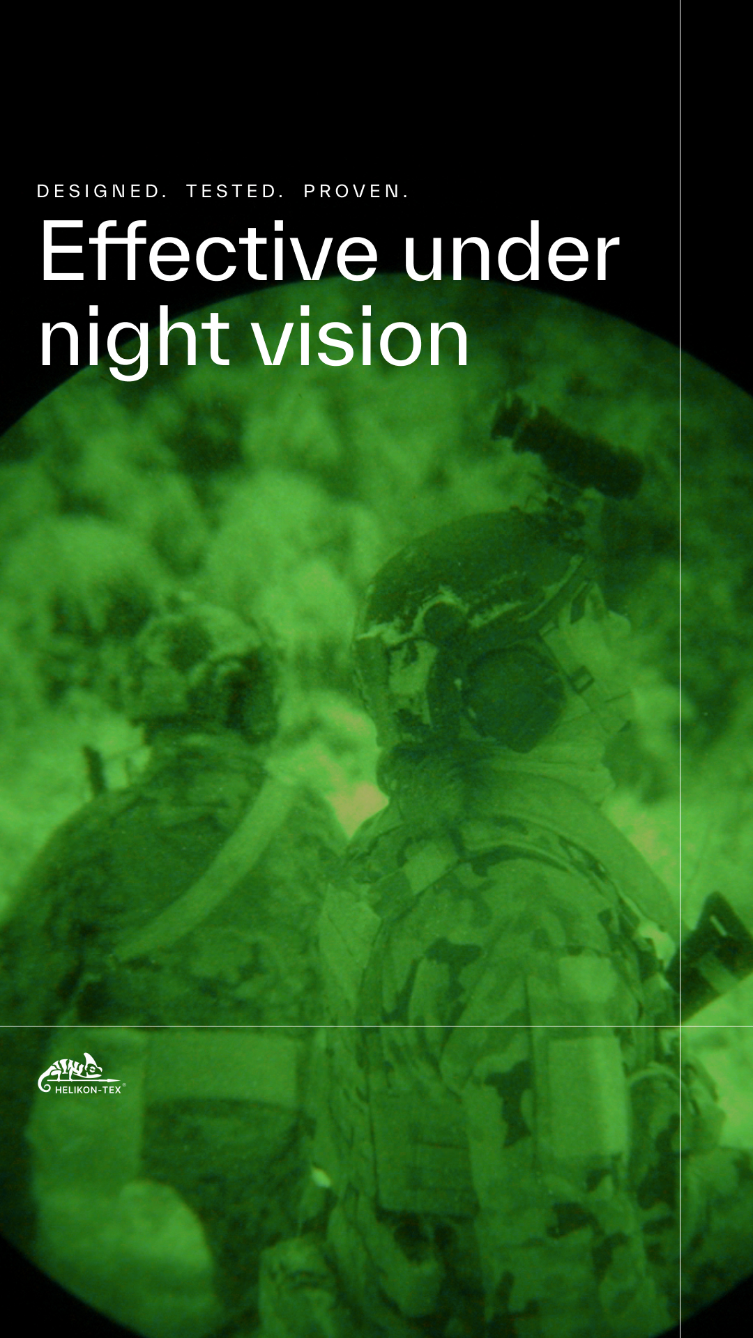 Helikon-Tex Facebook ad: Effective camouflage under night vision