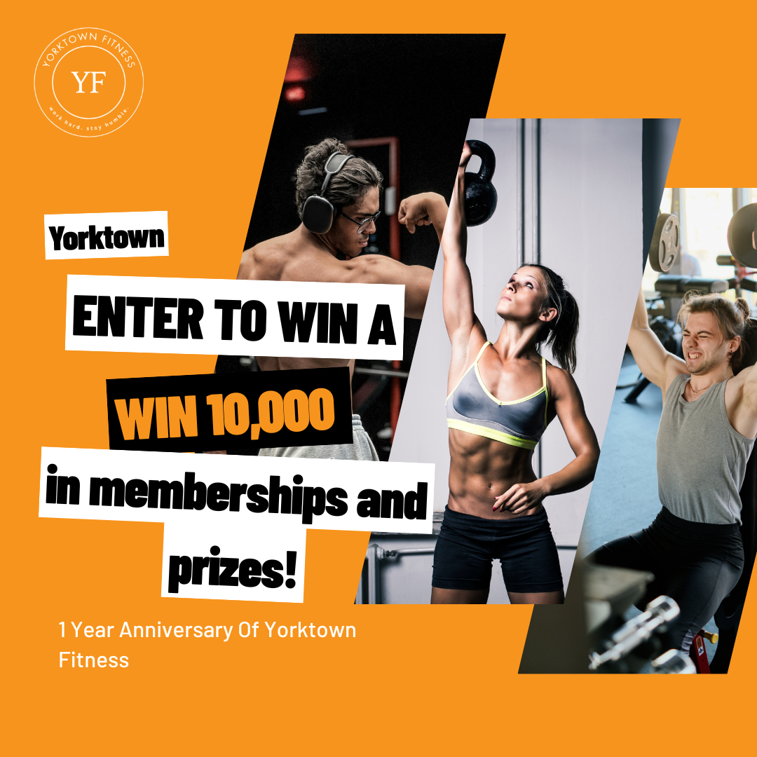 Yorktown Fitness Facebook ad: 𝐁𝐮𝐫𝐧 𝐅𝐚𝐭 & 𝐖𝐈𝐍 𝐁𝐈𝐆!