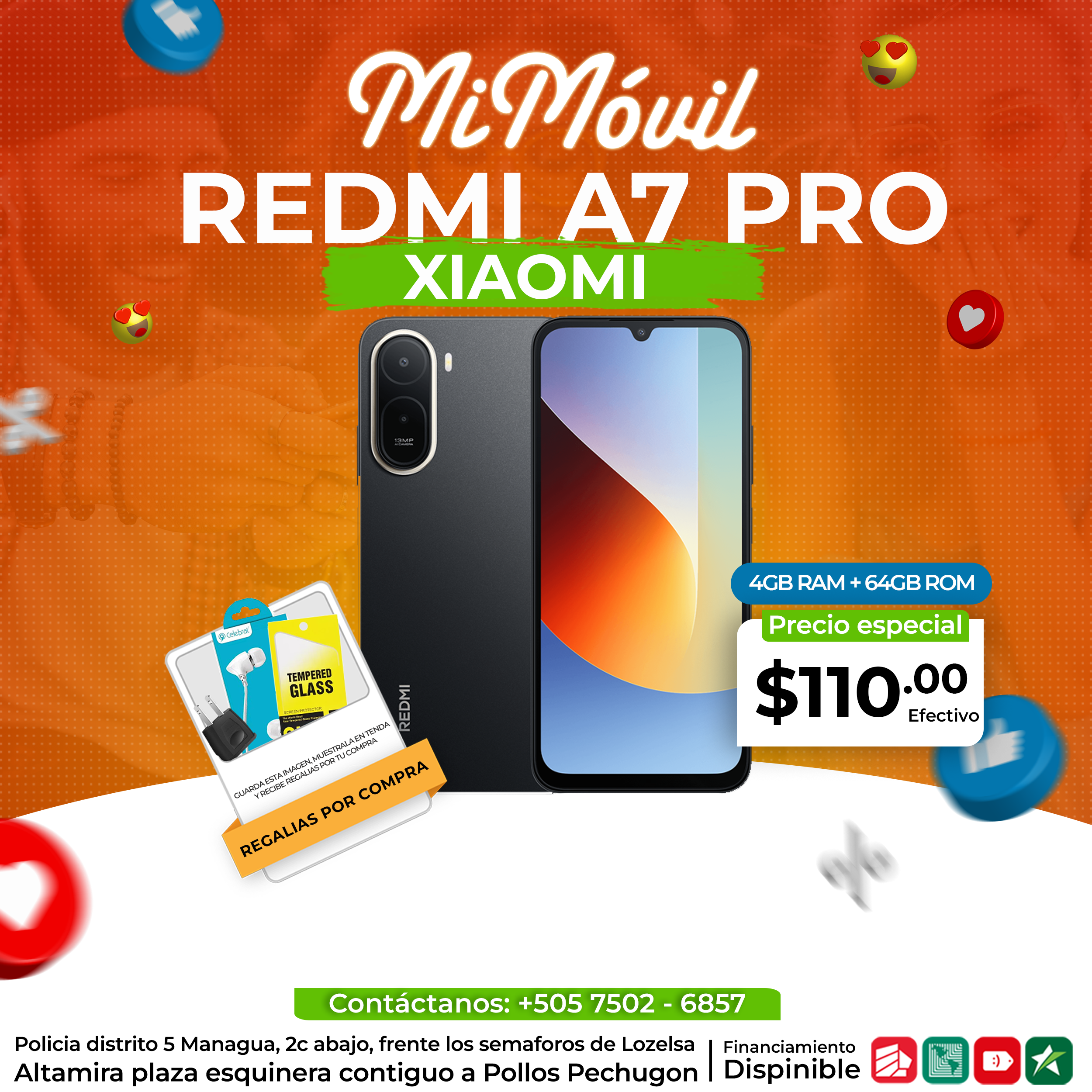 Mi Movil Nicaragua Facebook ad: Redmi A7 Pro $110