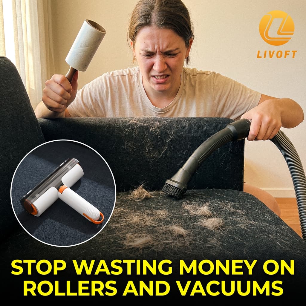 Livoft Facebook ad: Stop buying sticky rollers