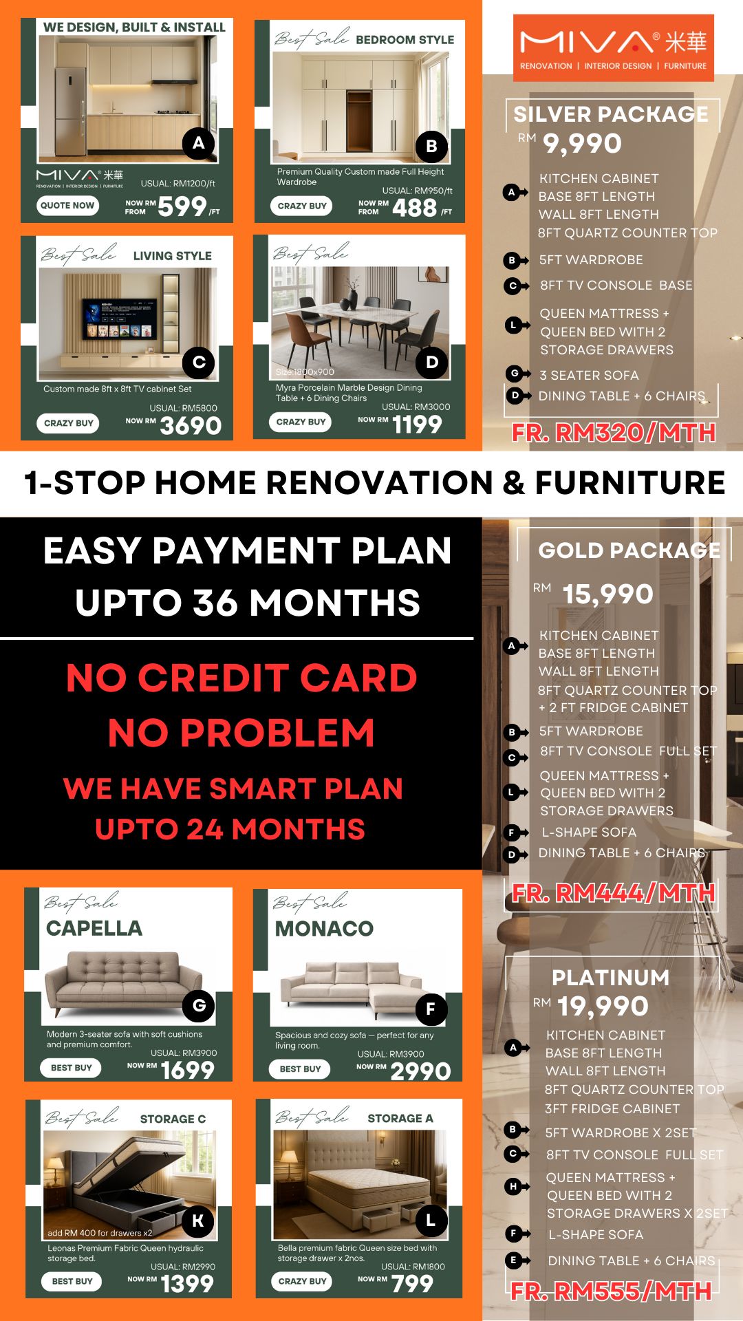 MIVA Concept Facebook ad: Full Home Renovation Package from RM9,990