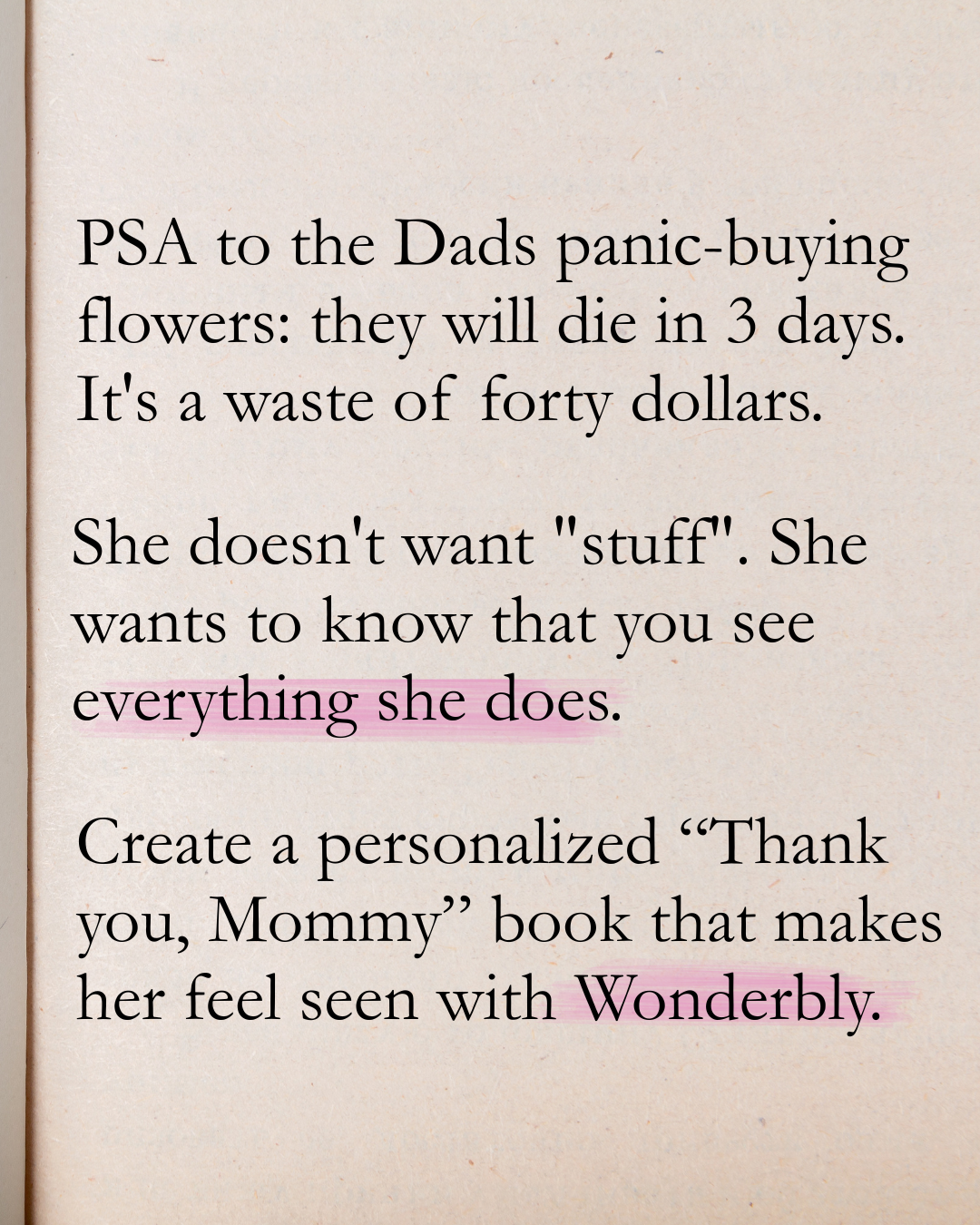 Wonderbly Facebook ad