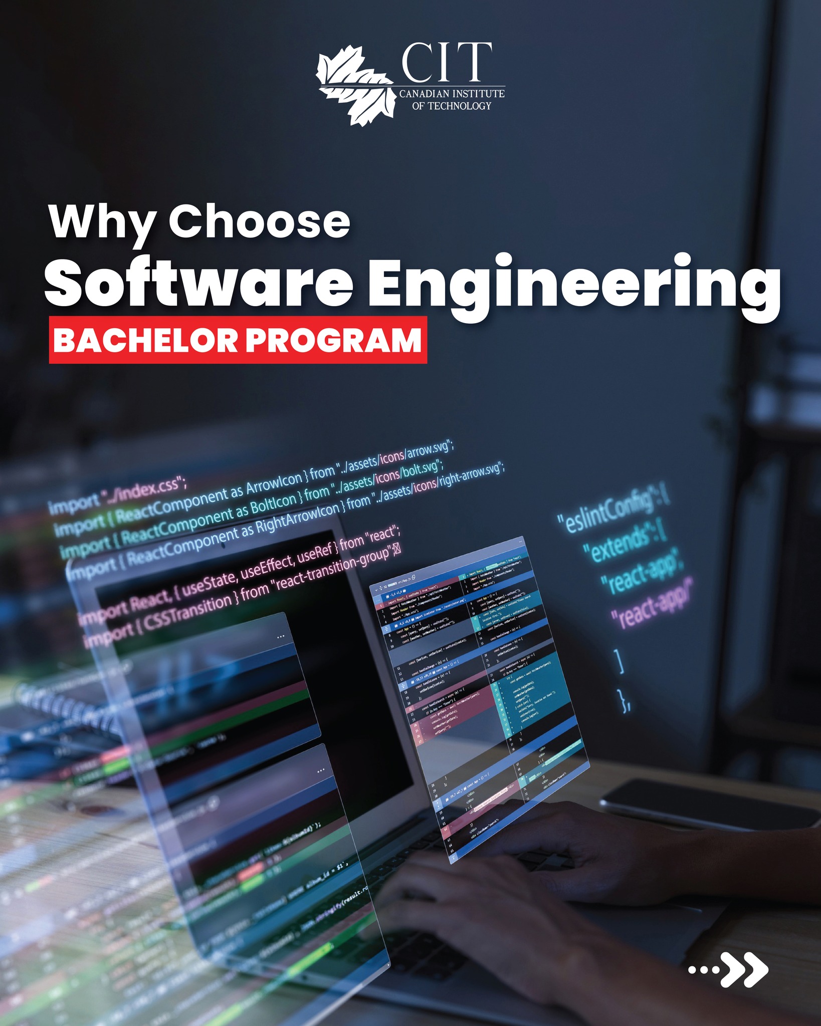Canadian Institute of Technology Facebook ad: 𝐁𝐀𝐂𝐇𝐄𝐋𝐎𝐑 𝐈𝐍 𝐒𝐎𝐅𝐓𝐖𝐀𝐑𝐄…