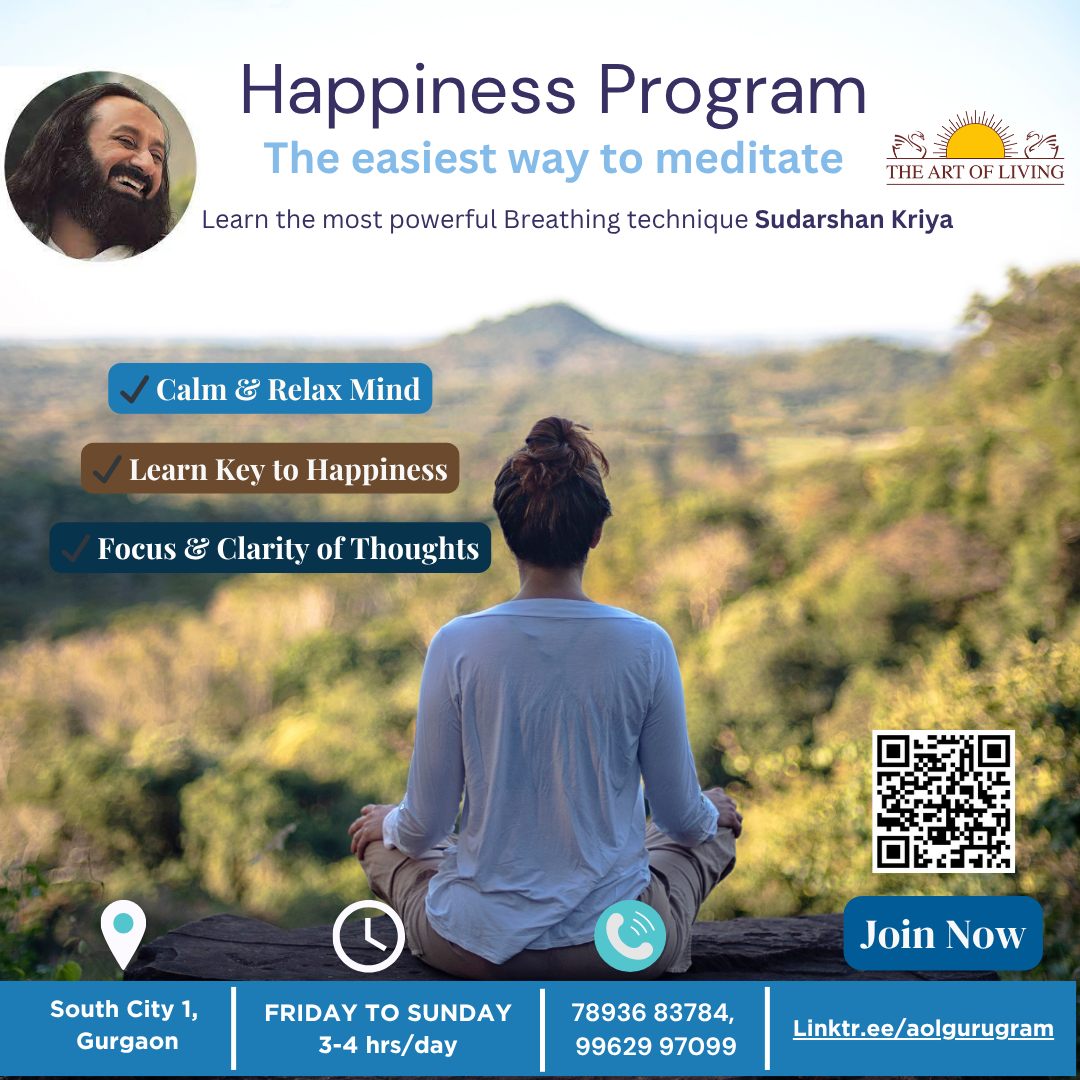 Online Art of Living Workshop Facebook ad from Nov 1, 2025
