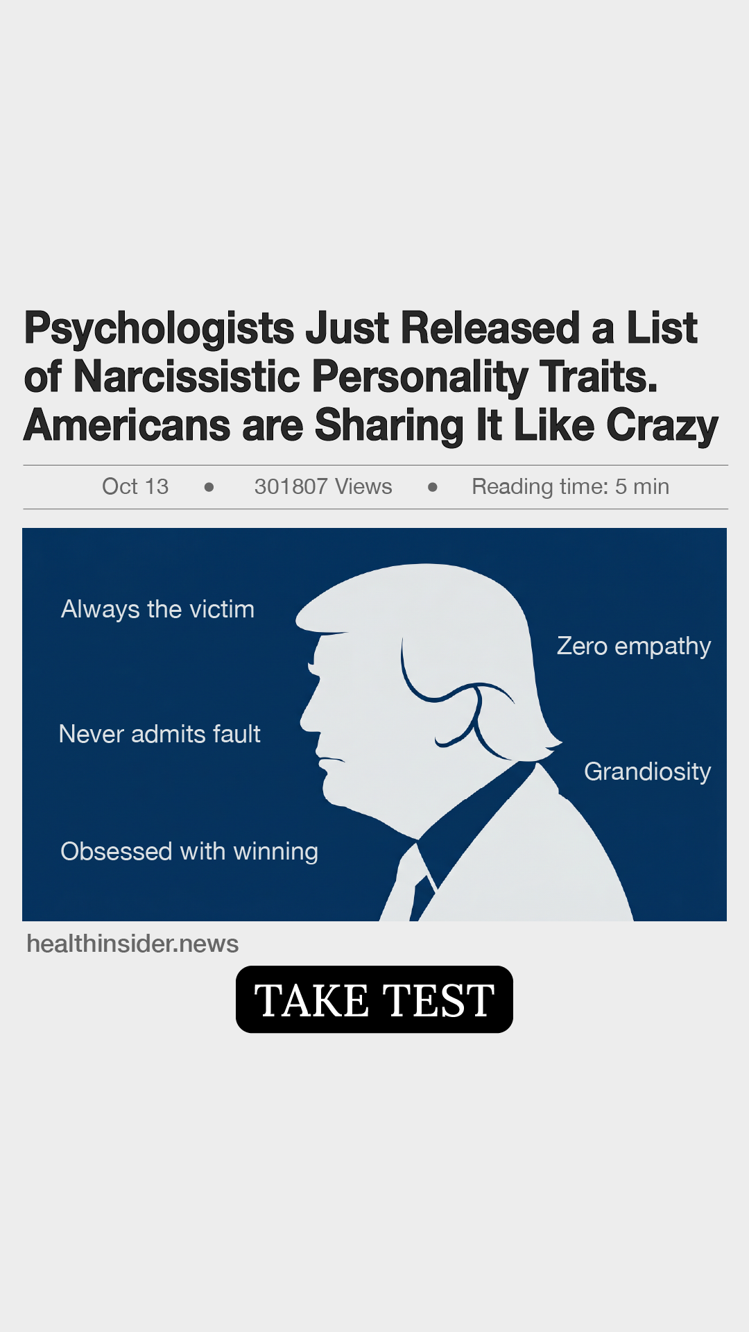 Personality Type Facebook ad