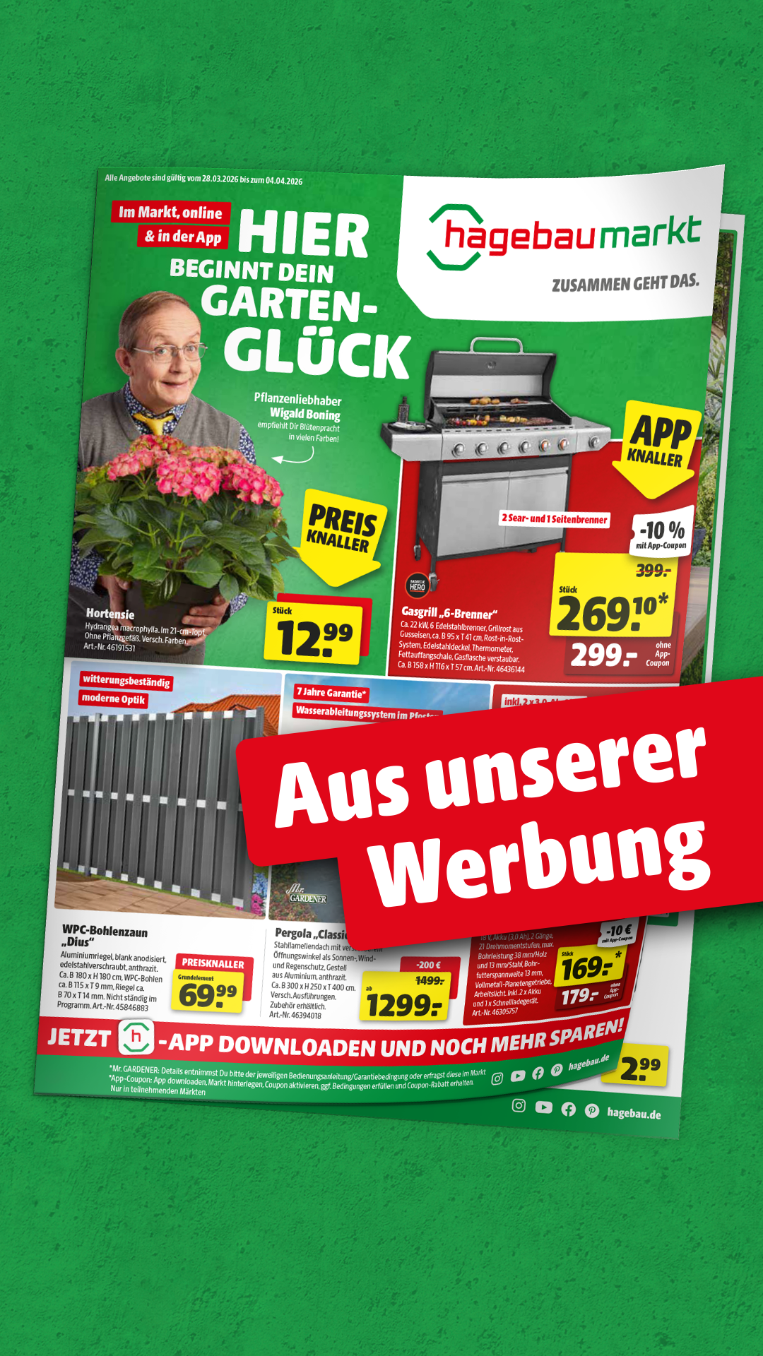 hagebau Facebook ad from Mar 28, 2026