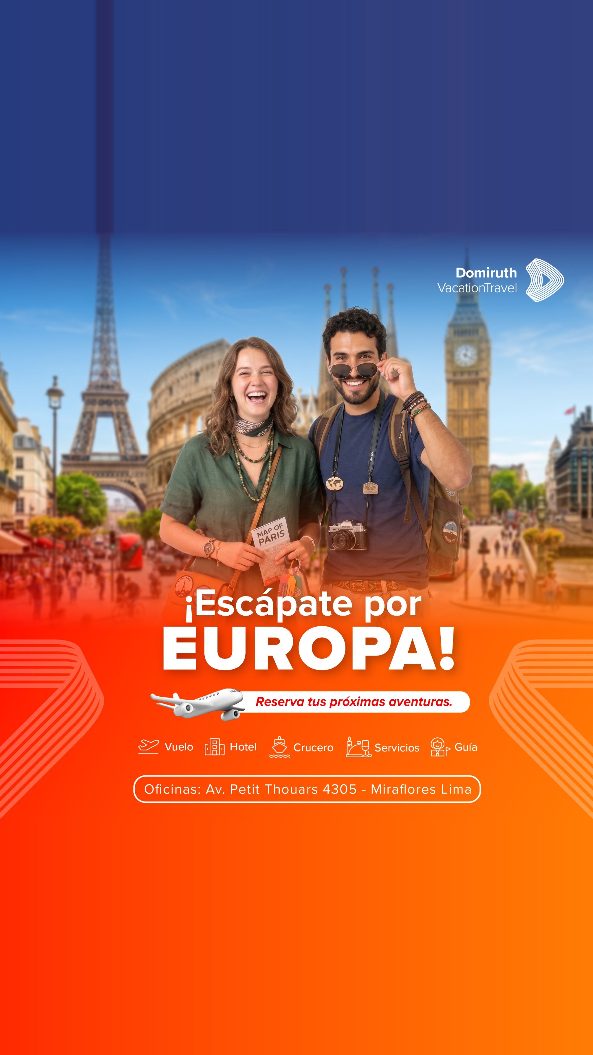 Domiruth Travel Facebook ad from Jul 1, 2026