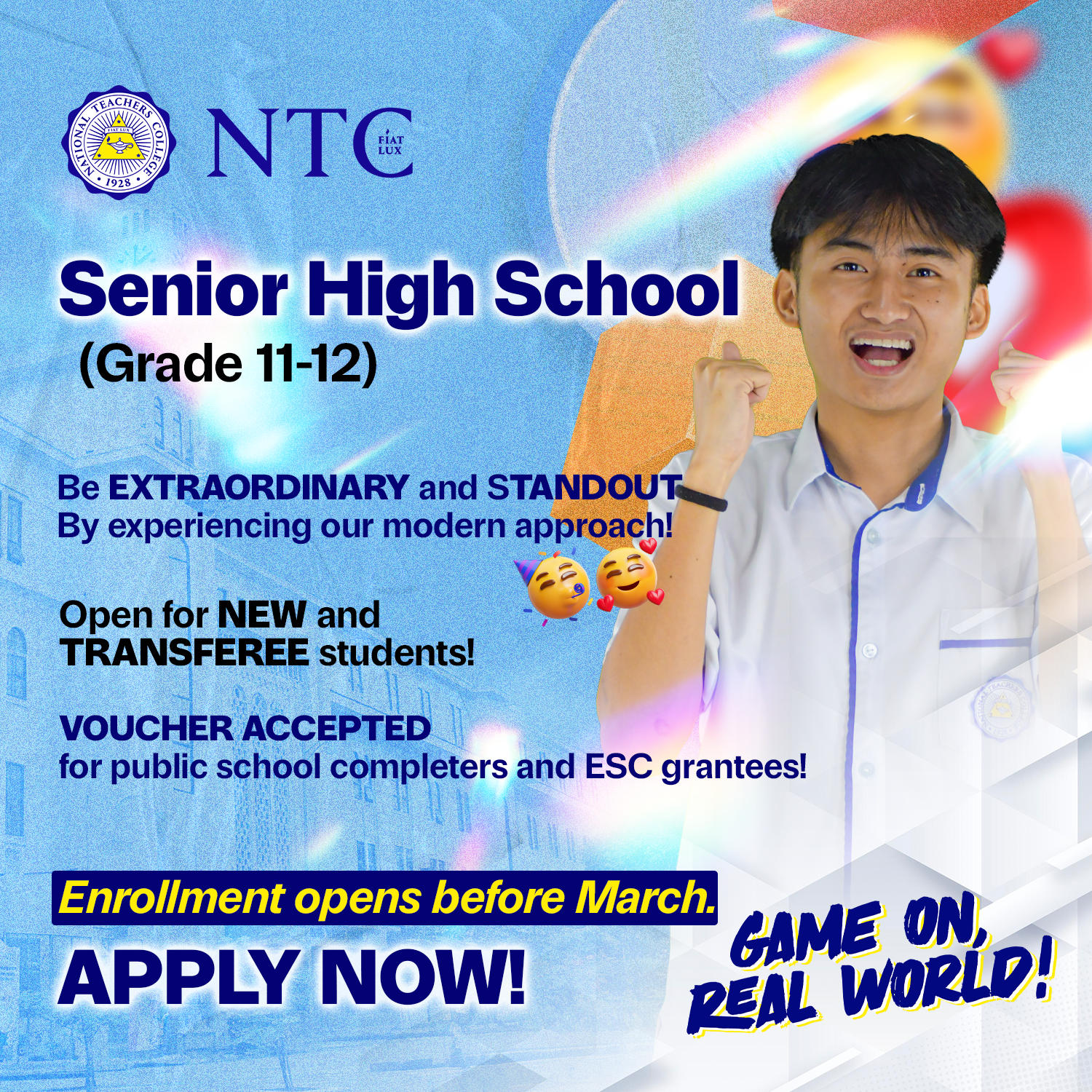 National Teachers College Facebook ad