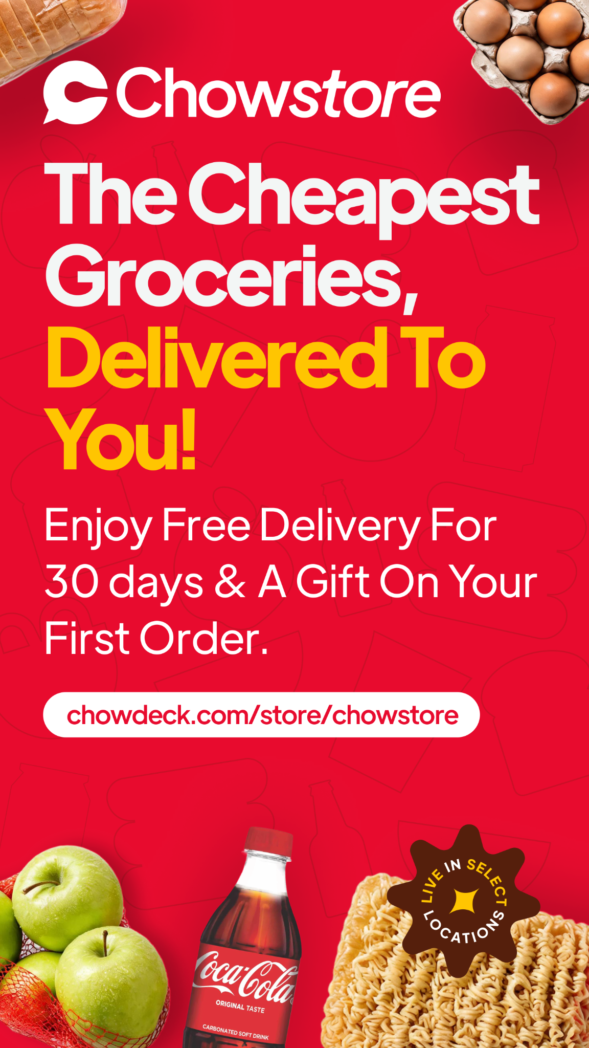 Chowdeck Facebook ad