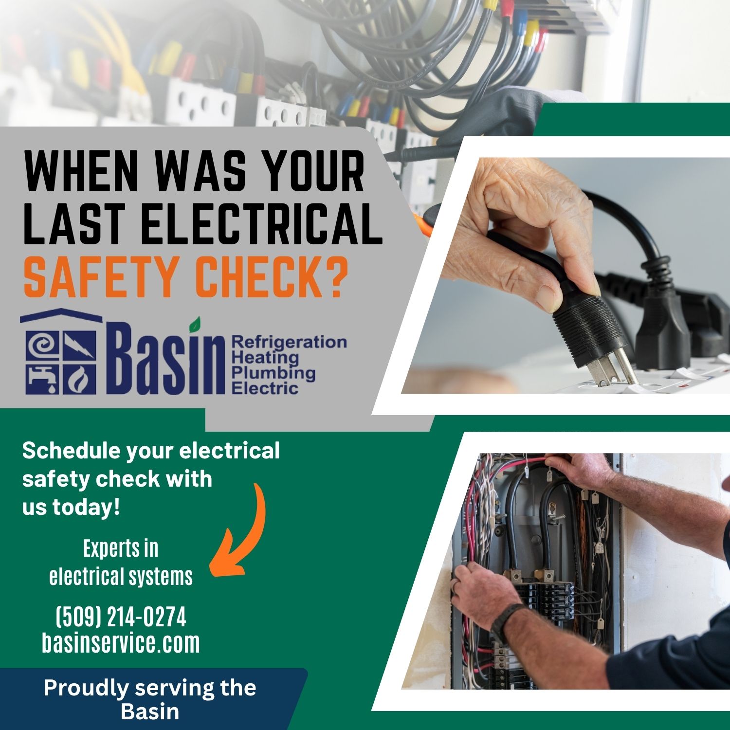 Basin Refrigeration Facebook ad: Heating Installation, AC Repair, Electrician & Furnace…