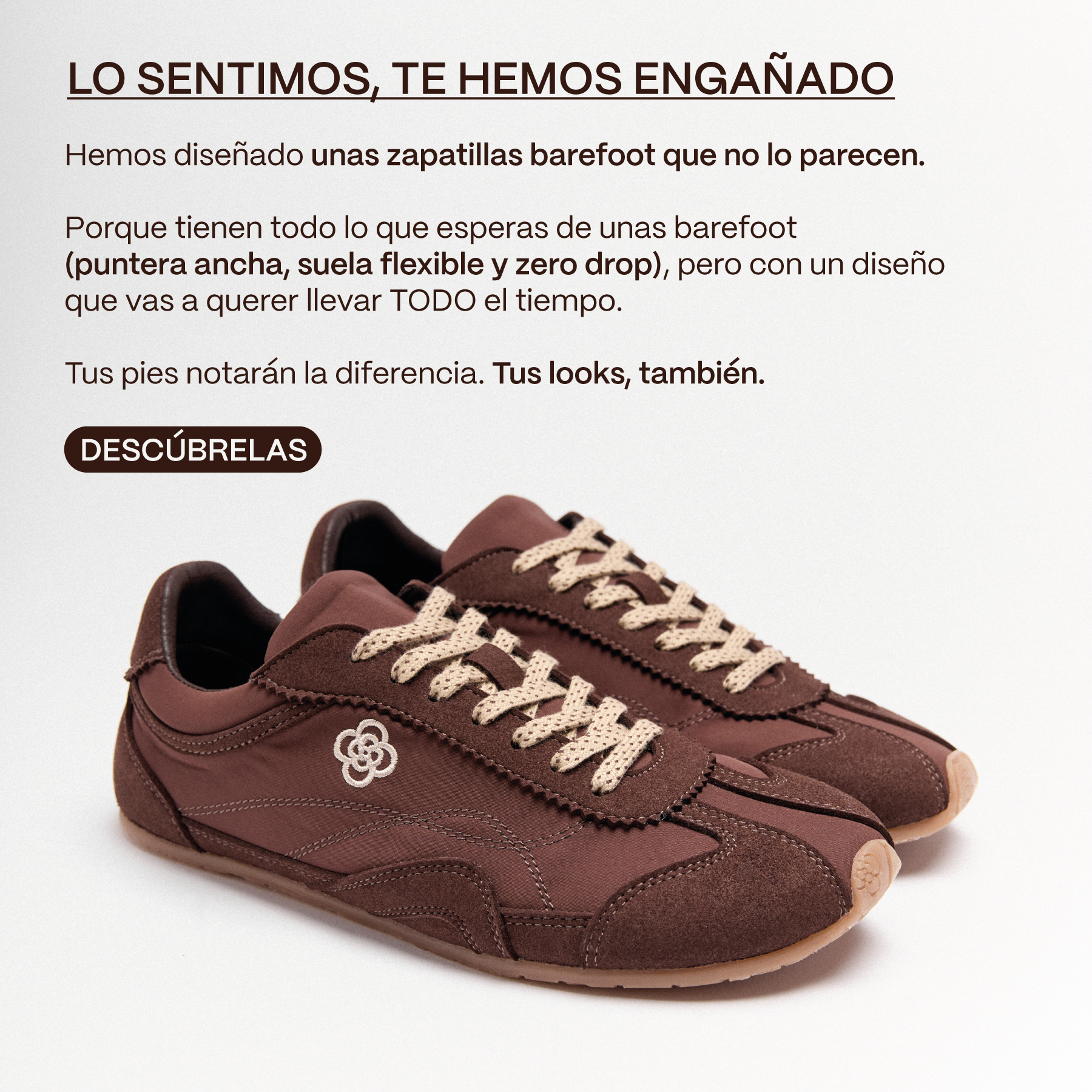 Clotsy Brand Facebook ad: Nueva colección de calzado barefoot