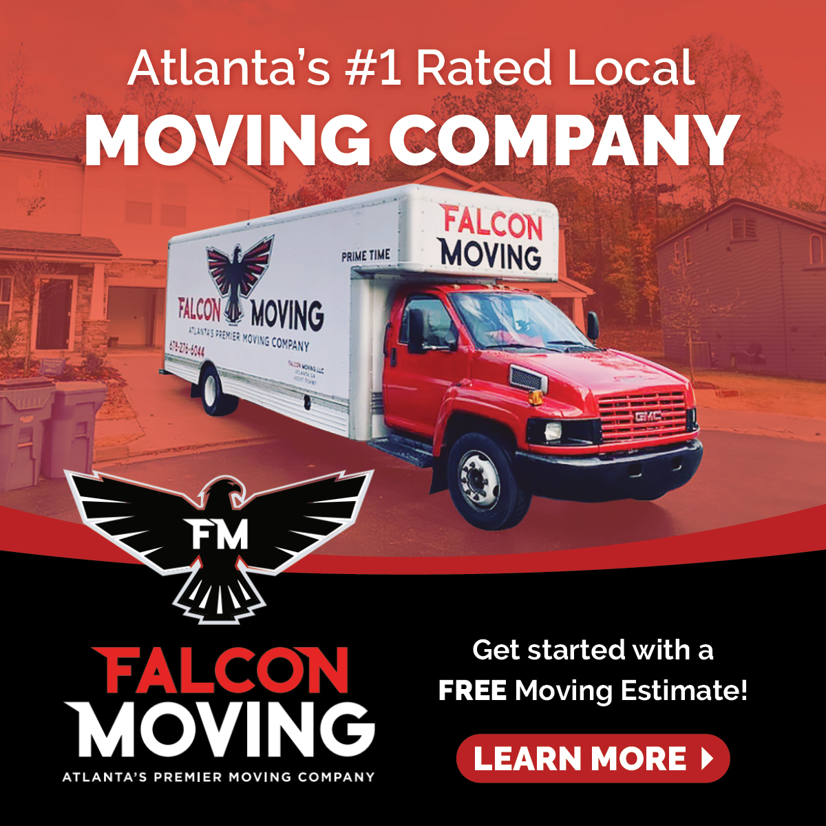Falcon Moving Atlanta Facebook ad: Atlanta’s #1-Rated Movers