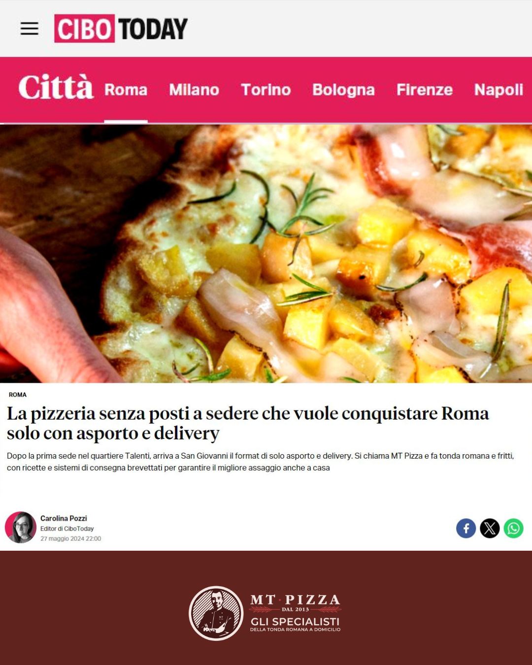 MT pizza Facebook ad