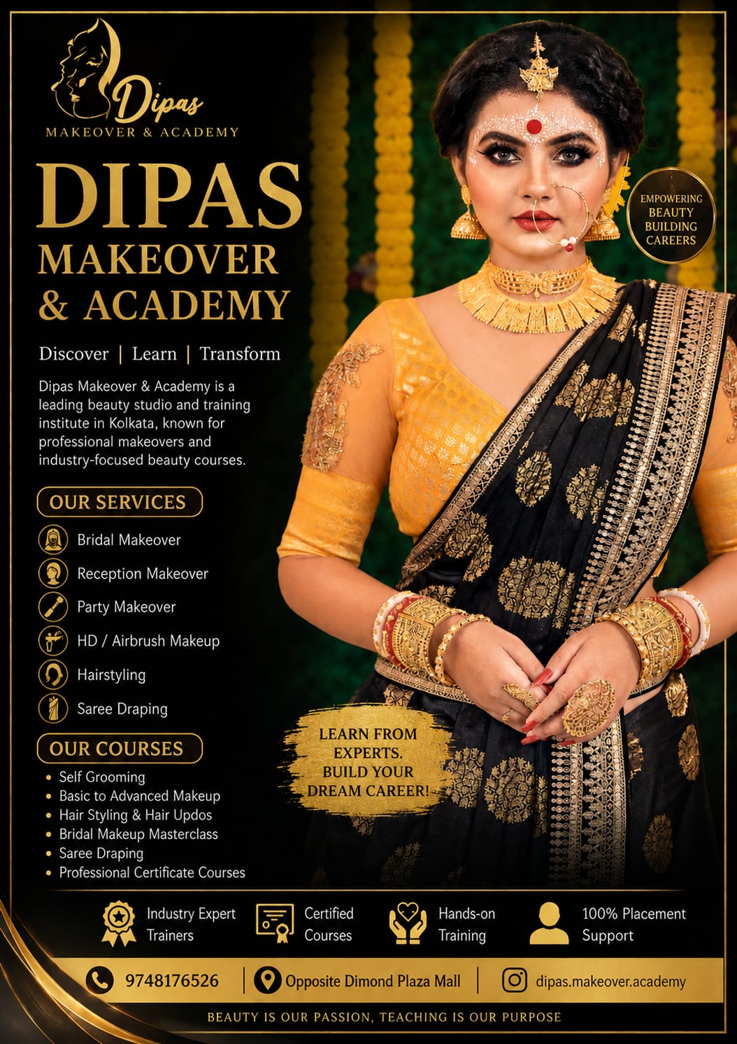 Dipas Makeover and Academy Facebook ad: At Dipas Makeover & Academy, we reveal your…