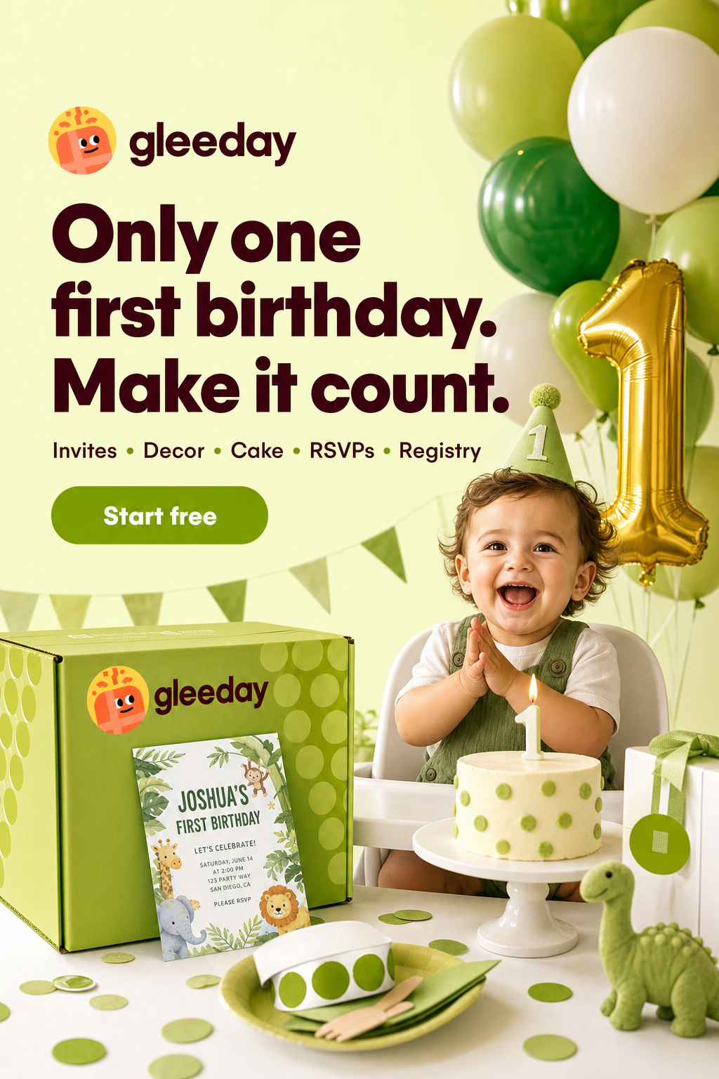 Gleeday Facebook ad
