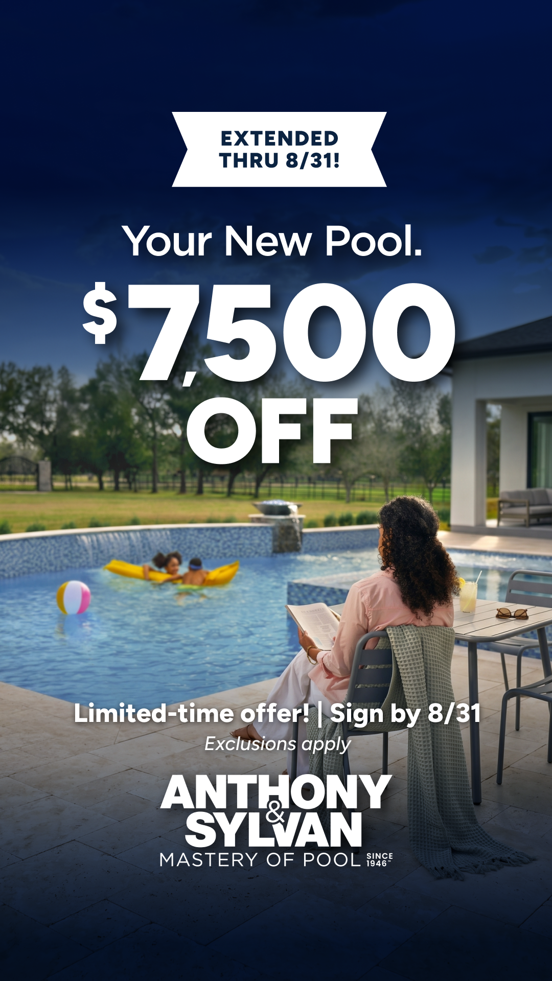 Anthony & Sylvan Pools Facebook ad