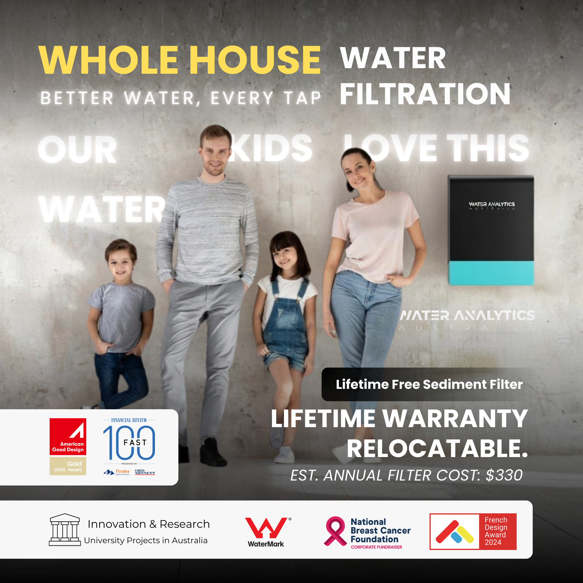Water Analytics Australia - WAA Filtration Facebook ad