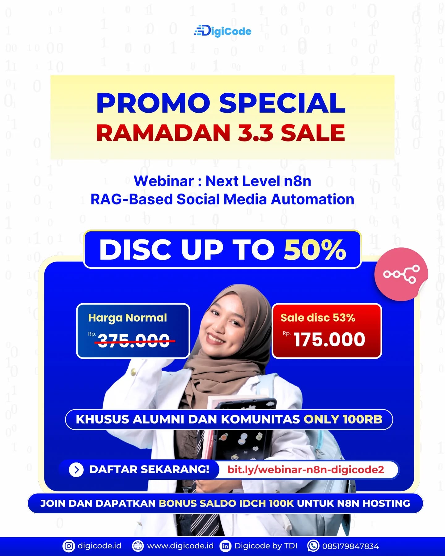 Digicode ID Facebook ad: RAMADHAN SALE, Next Level n8n: RAG-Based Social Media…