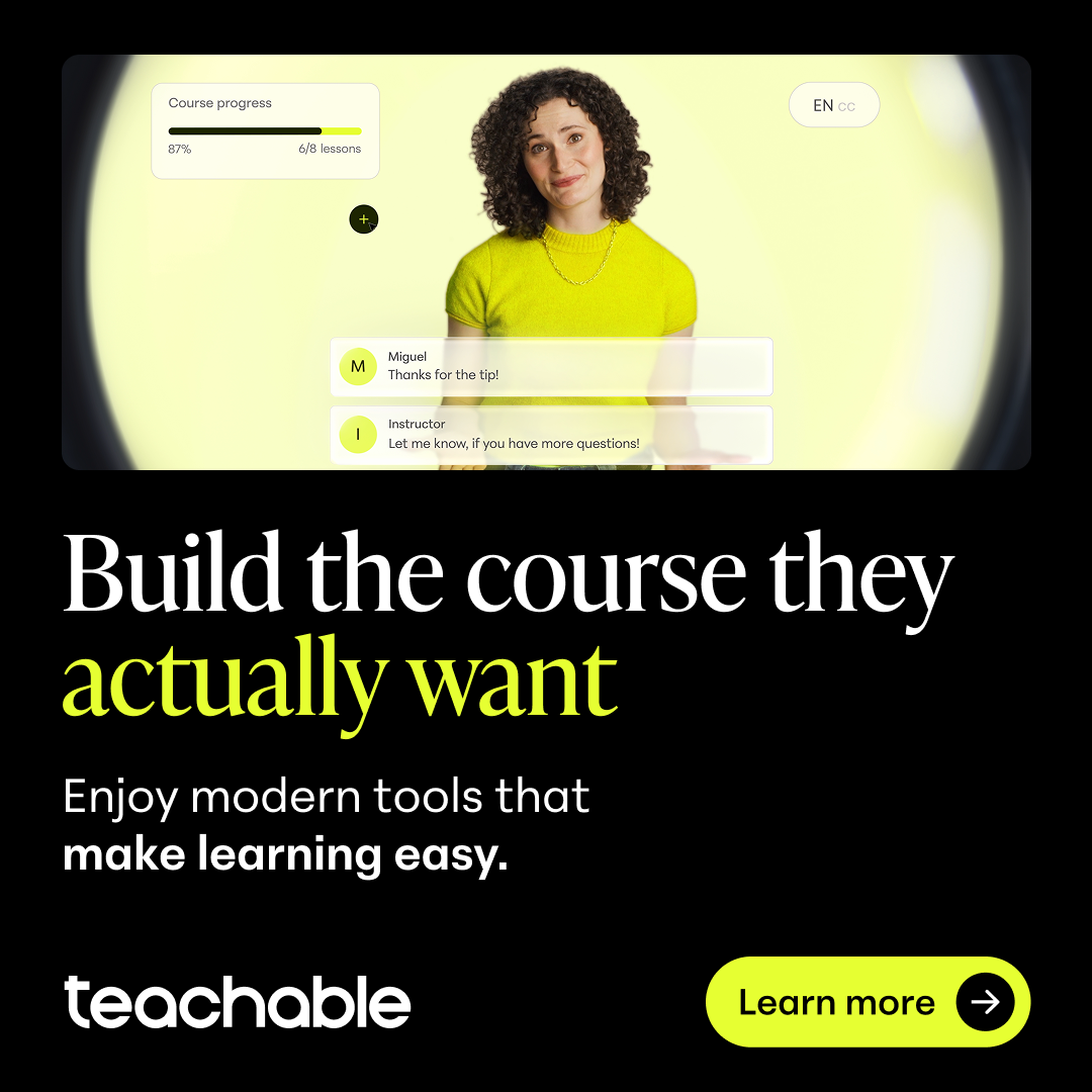 Teachable Facebook ad