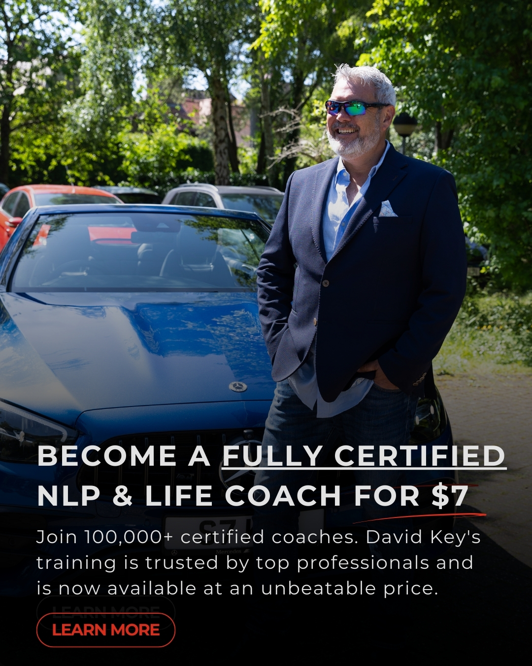 David Key - Award Winning Coach Facebook ad: NLP Life Coach Practitioner $7 Special
