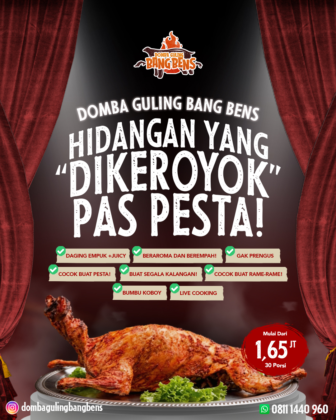 Domba Guling Bang Bens Facebook ad: Nih hidangan yang selalu dikeroyok pada setiap acara!