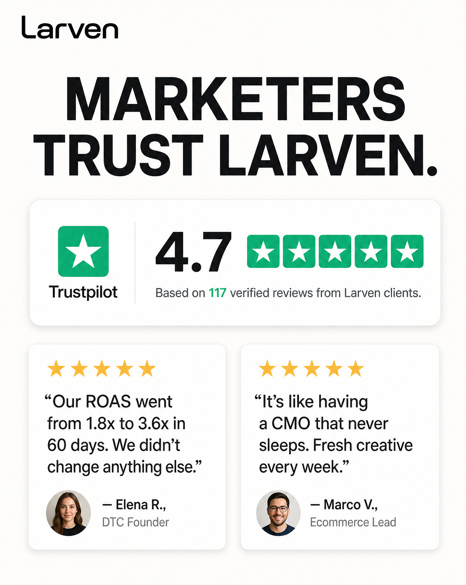 Larven AI Facebook ad