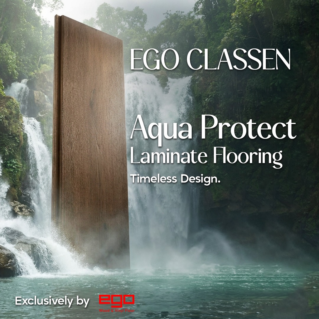 Ego Floors_ Facebook ad: The new EGO Classen Aqua Protect Laminate Flooring