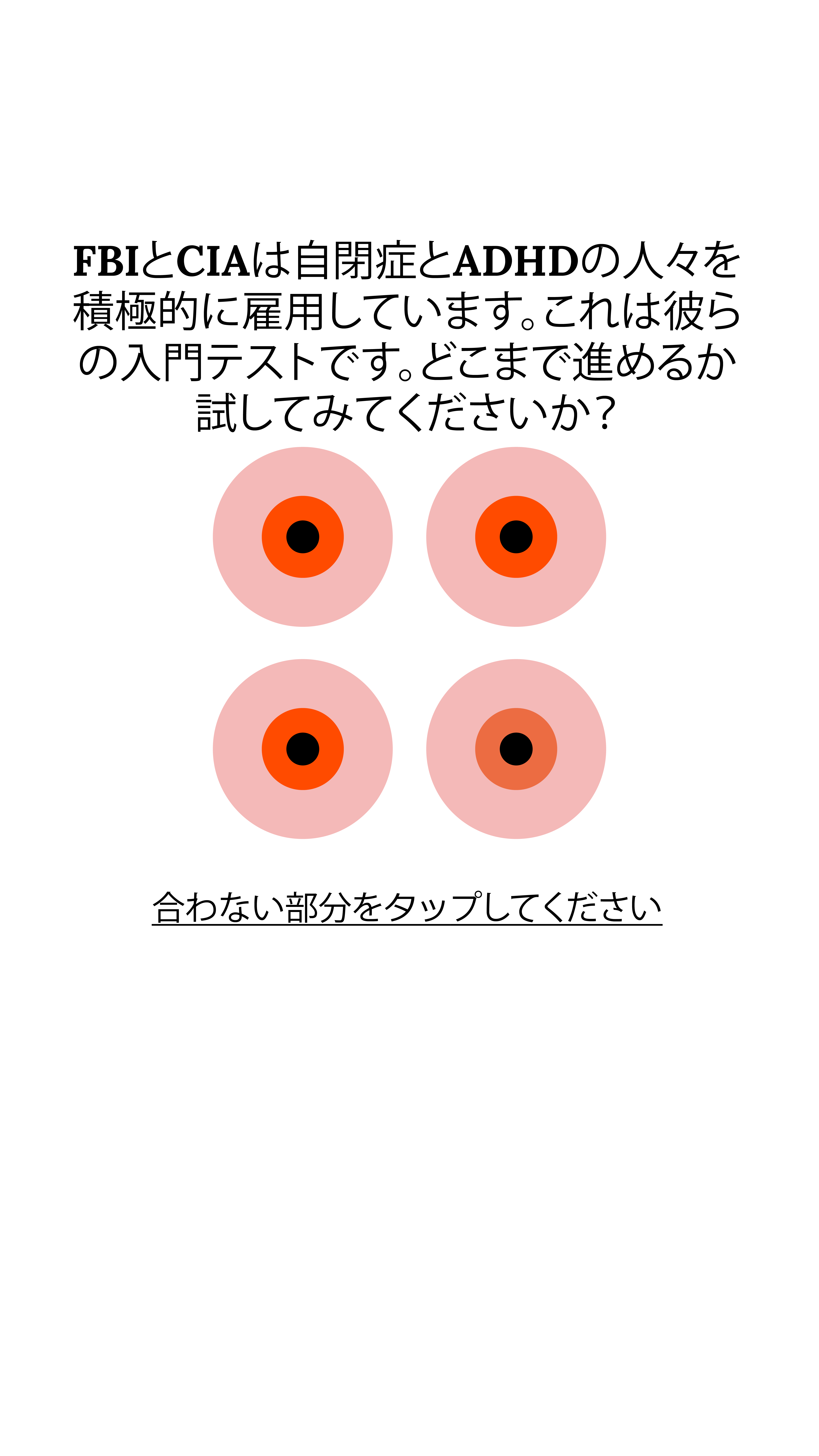 International IQ test Facebook ad