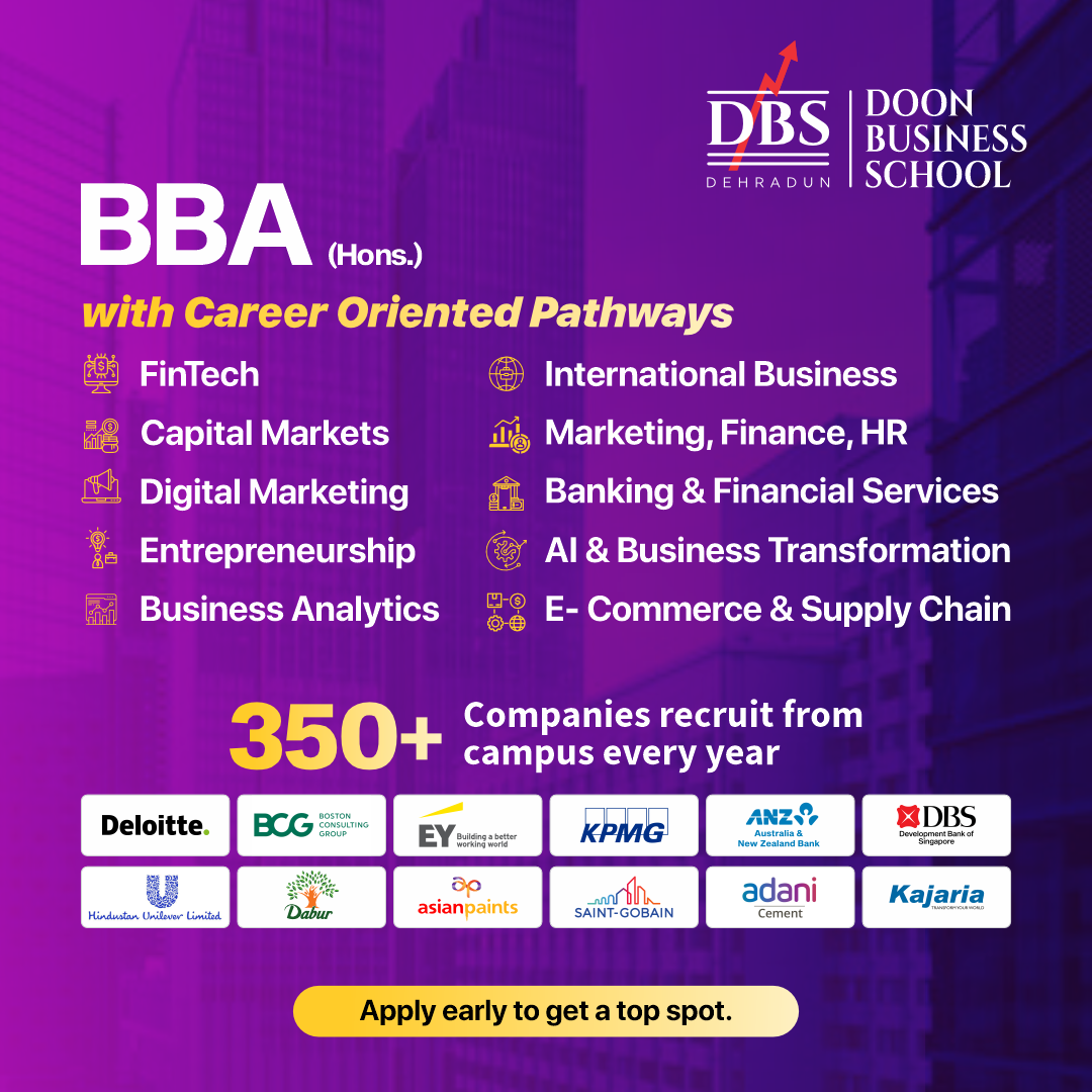 Doon Business School Facebook ad
