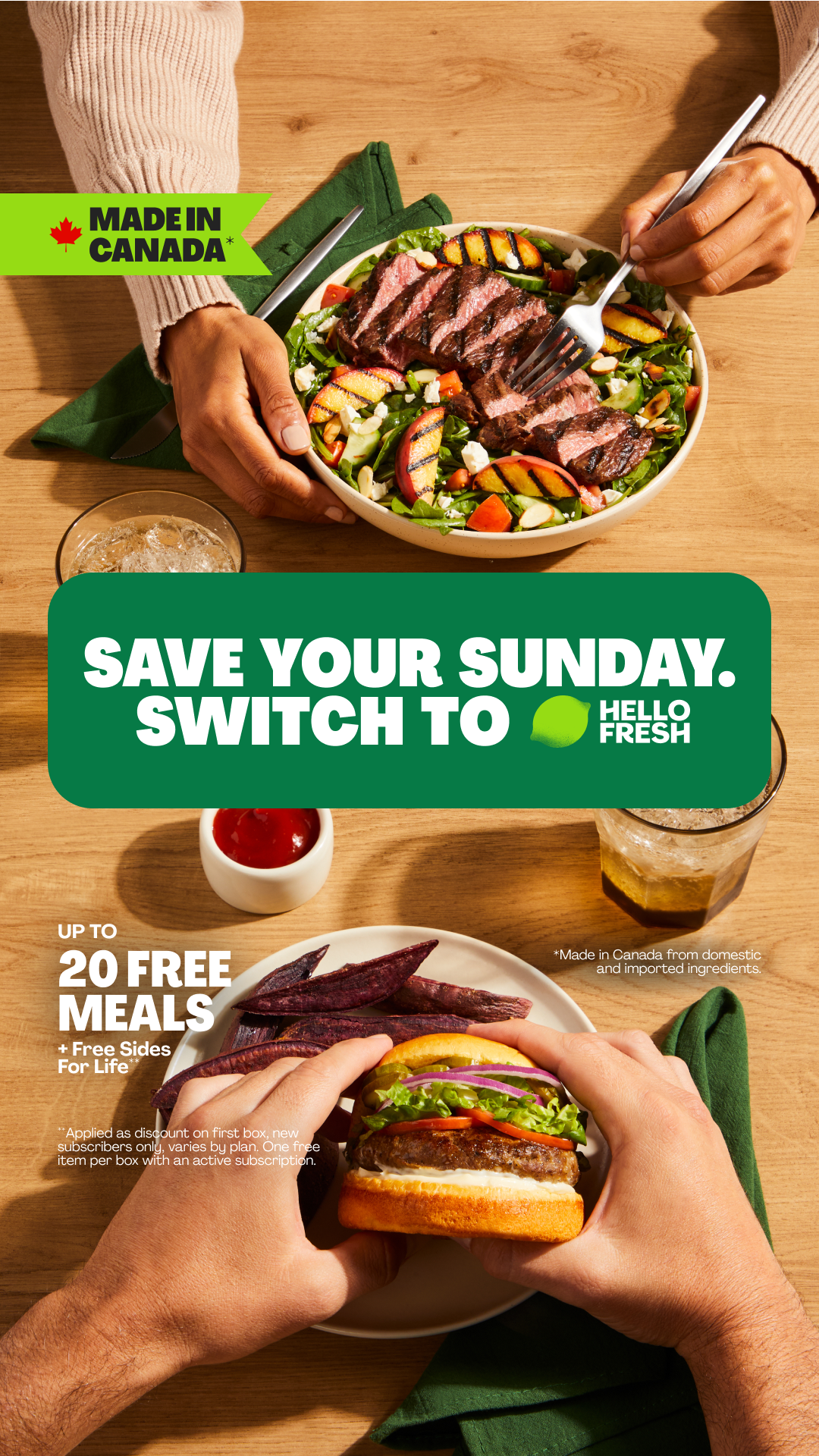 HelloFresh Facebook ad