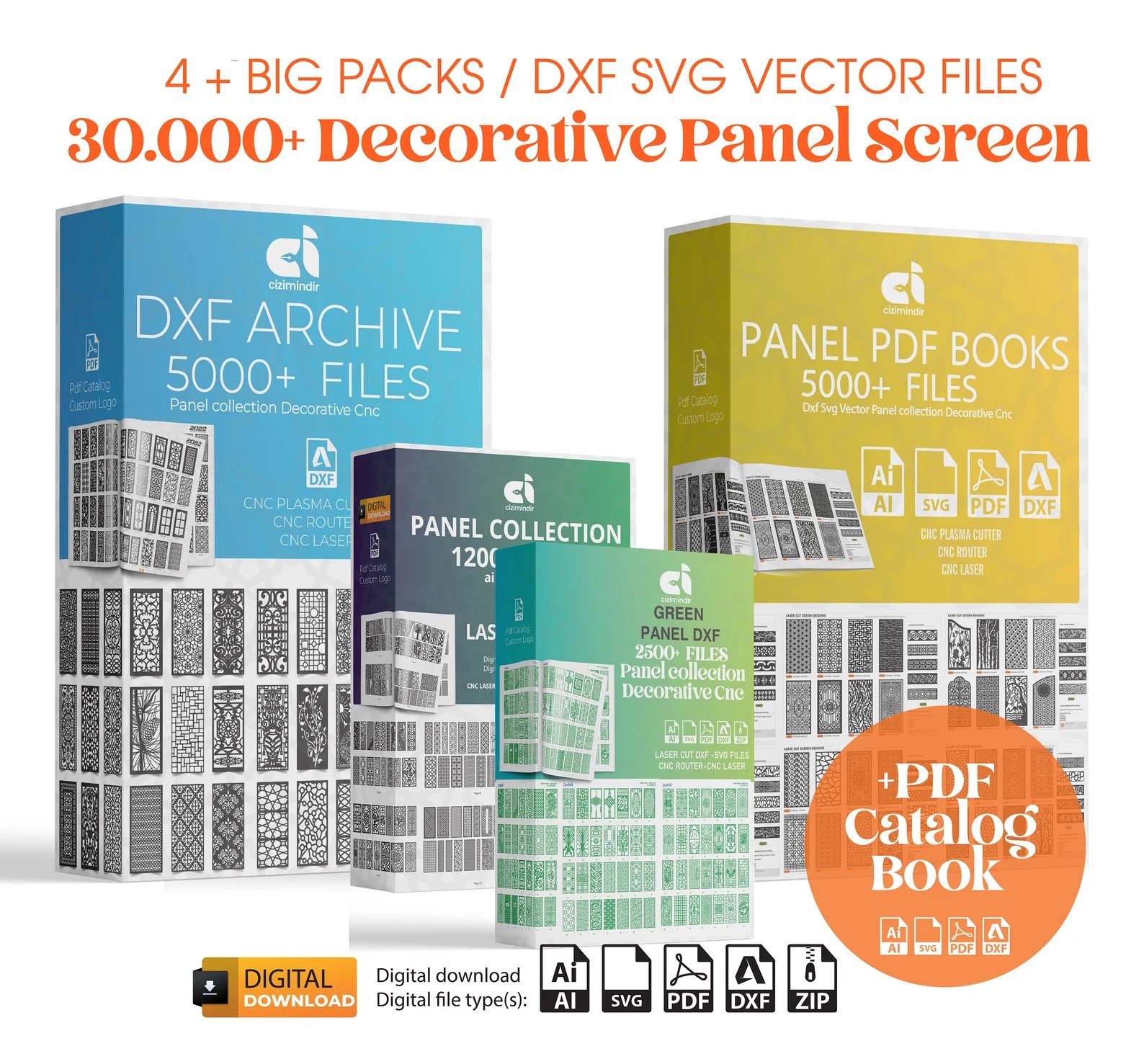 Çizim indir Facebook ad: 30K+ LASER CUT PANELS SVG DXF MEGA PACK