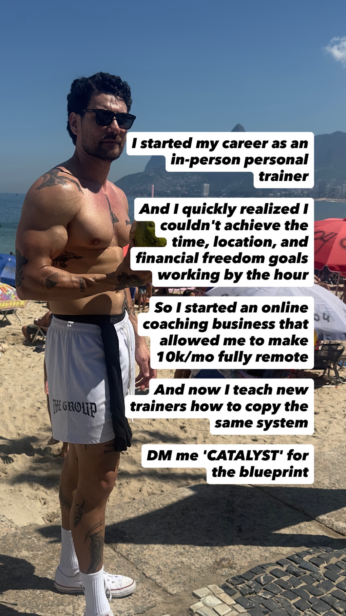 Personal Trainers Business Incubator Facebook ad: Most personal trainers are stuck trading hours for…