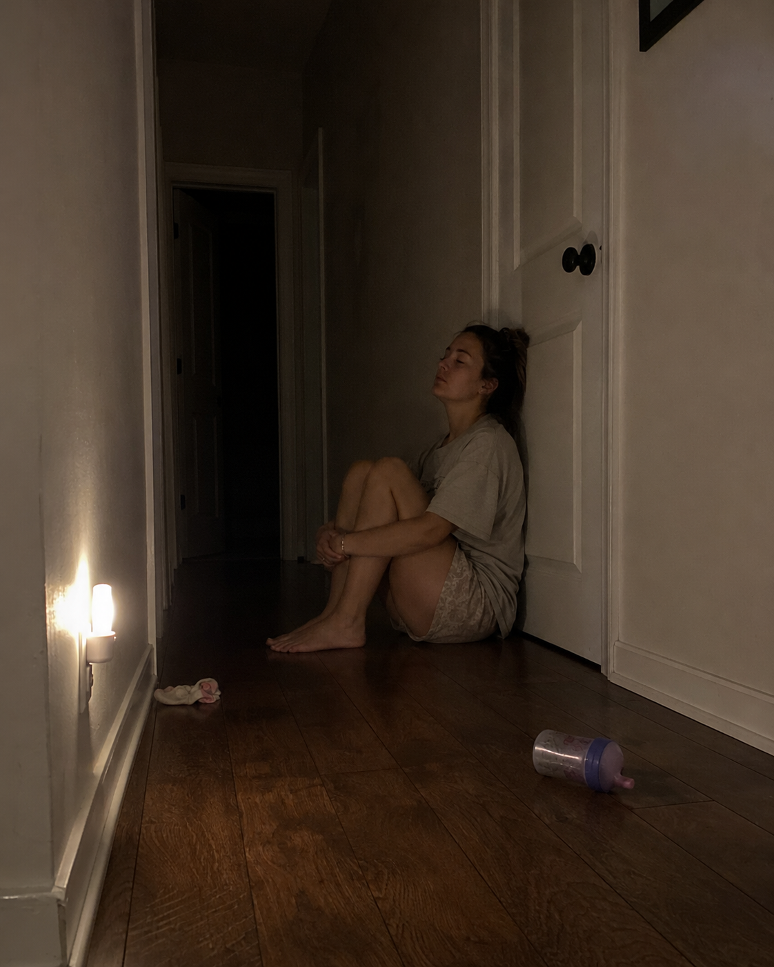 Brenda Hoffman Facebook ad: 3am on the floor outside his door. My husband sleeps…