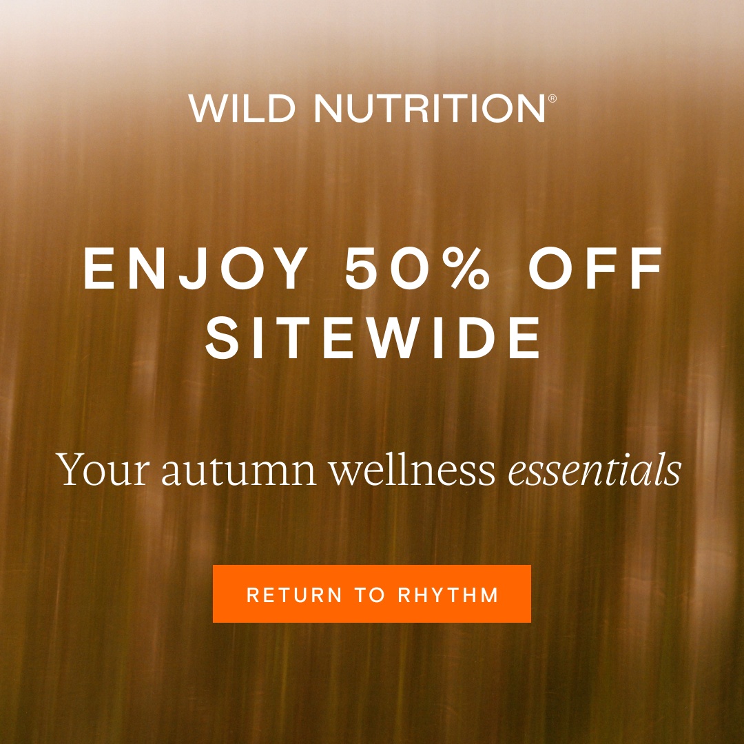 Wild Nutrition Facebook ad: 50% off your first three months