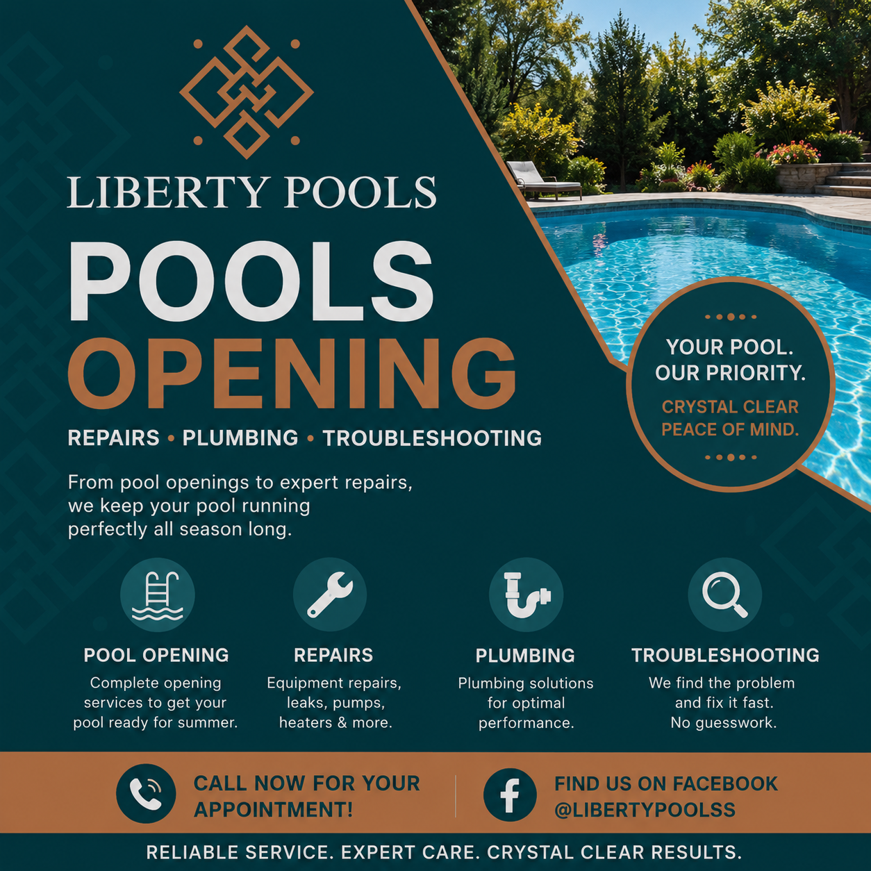 Liberty Pools Facebook ad