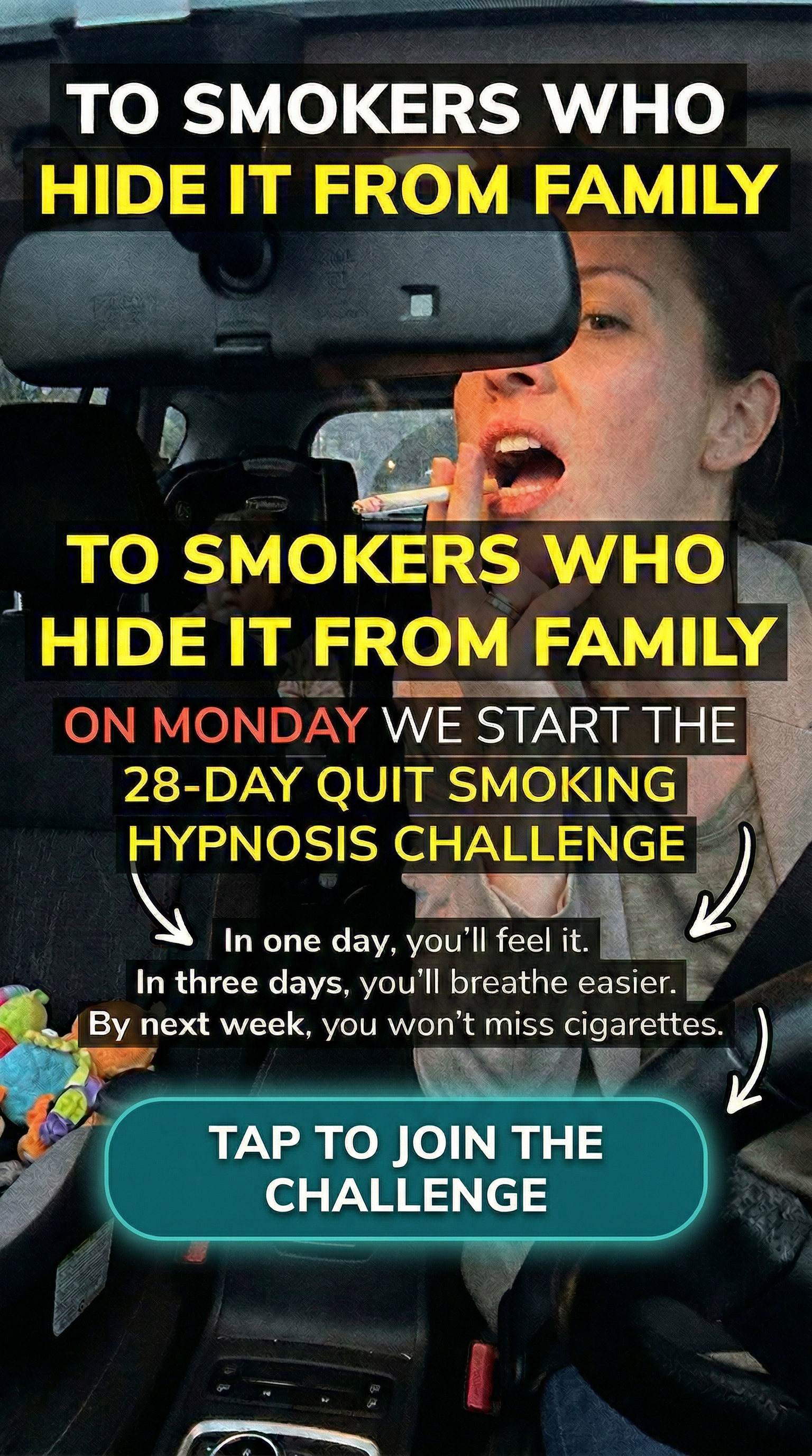 Hypnosis to Stop Smoking Facebook ad