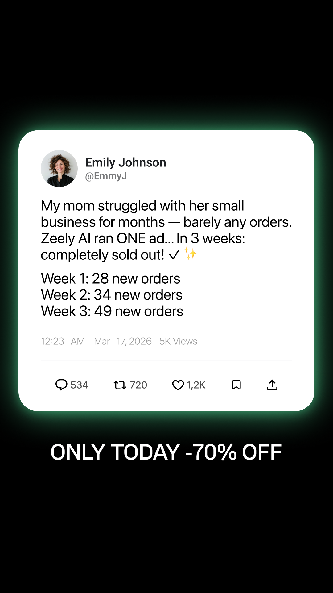 Zeely Facebook ad