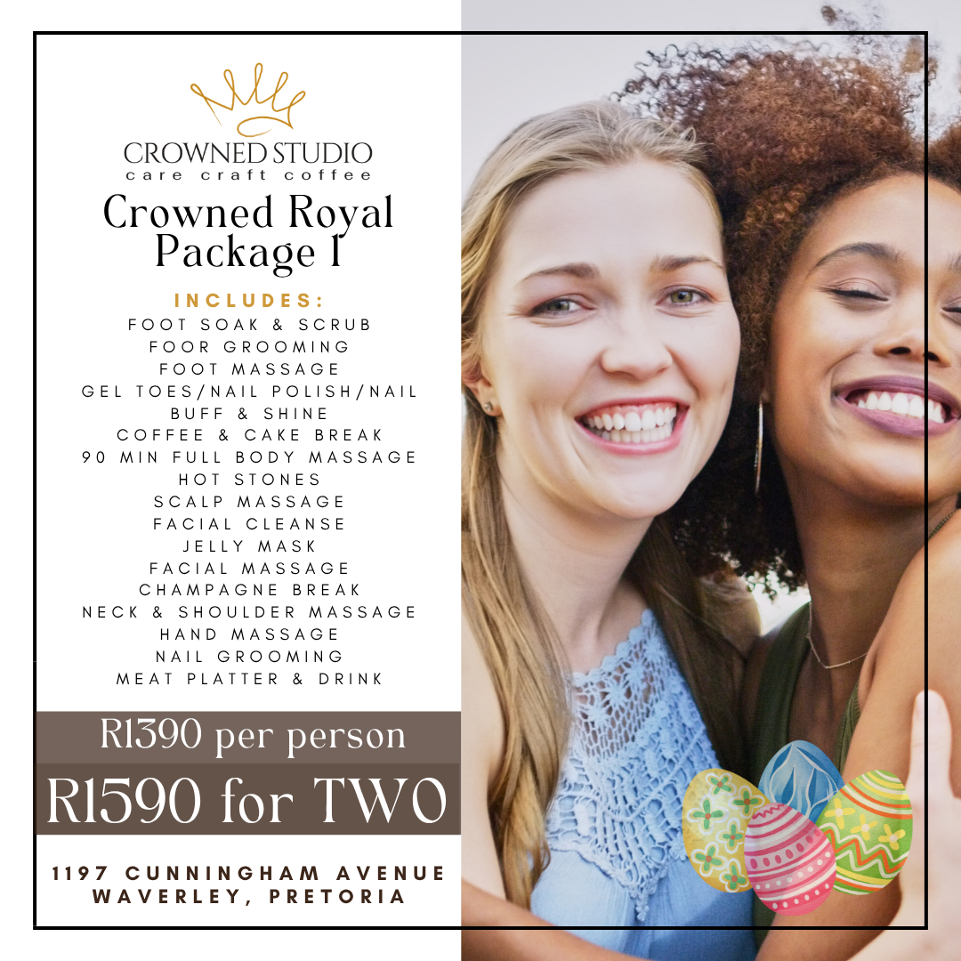 Crowned Salon & Spa - Pretoria Facebook ad: Easter Royal Spa Special