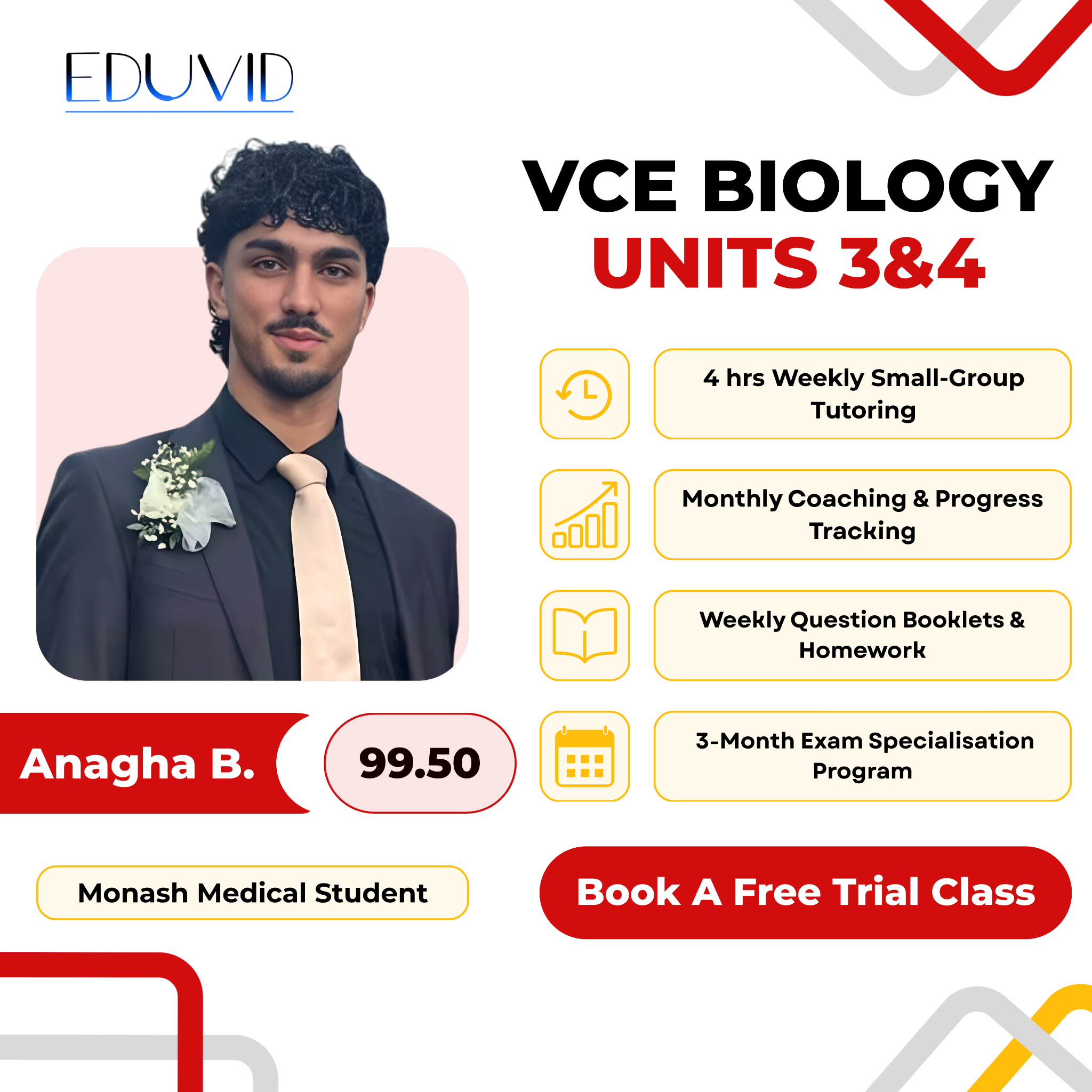 EduVid Tutoring Facebook ad from Jan 15, 2026